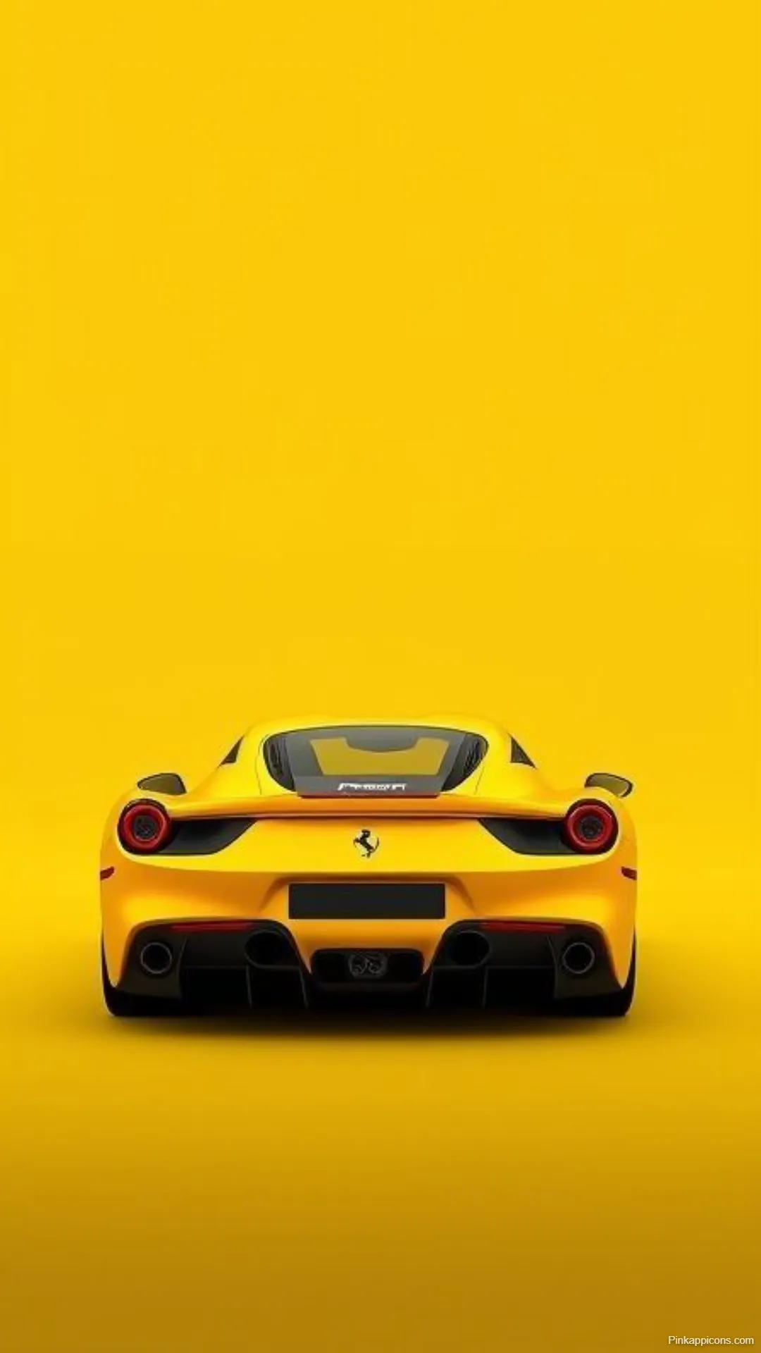 Sports Car Wallpapers Yellow Ferrari Rear on Yellow