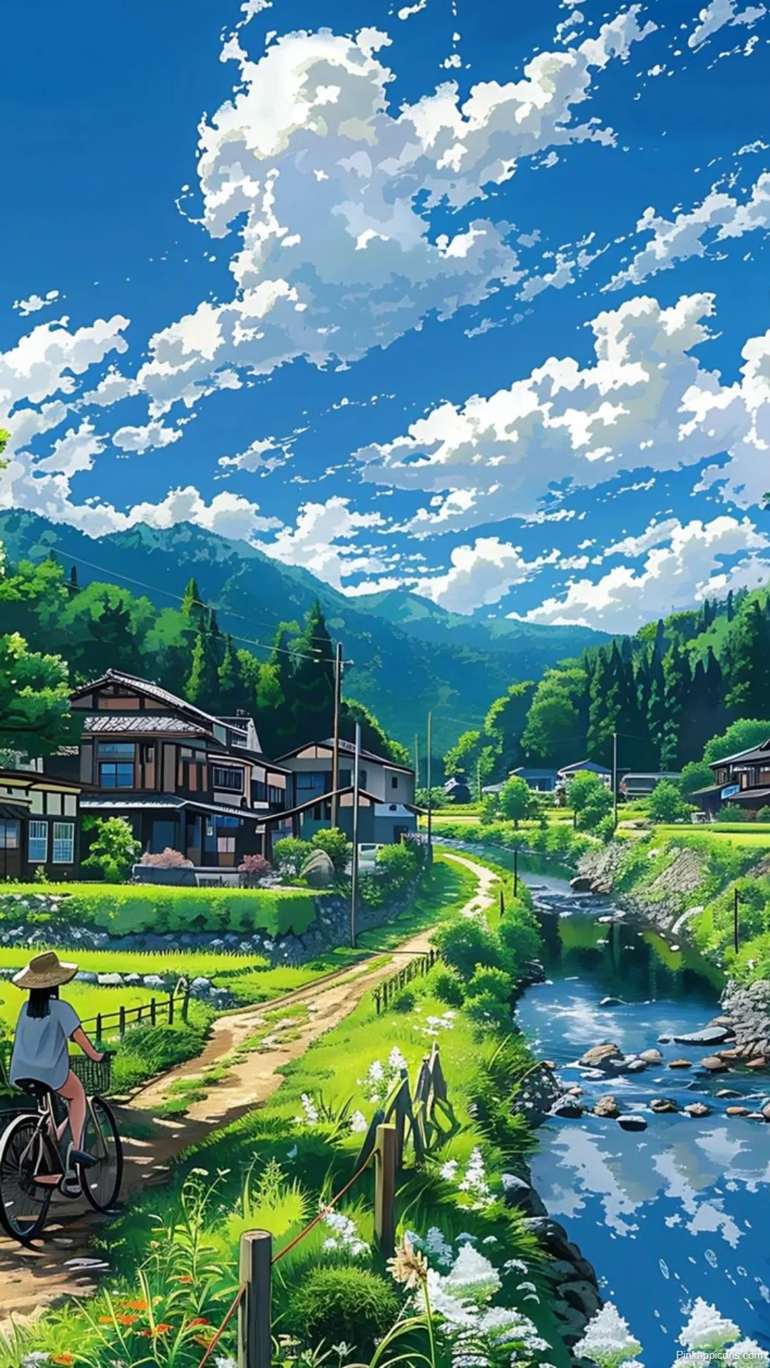 Studio Ghibli Wallpapers Serene Japanese Rural Landscape