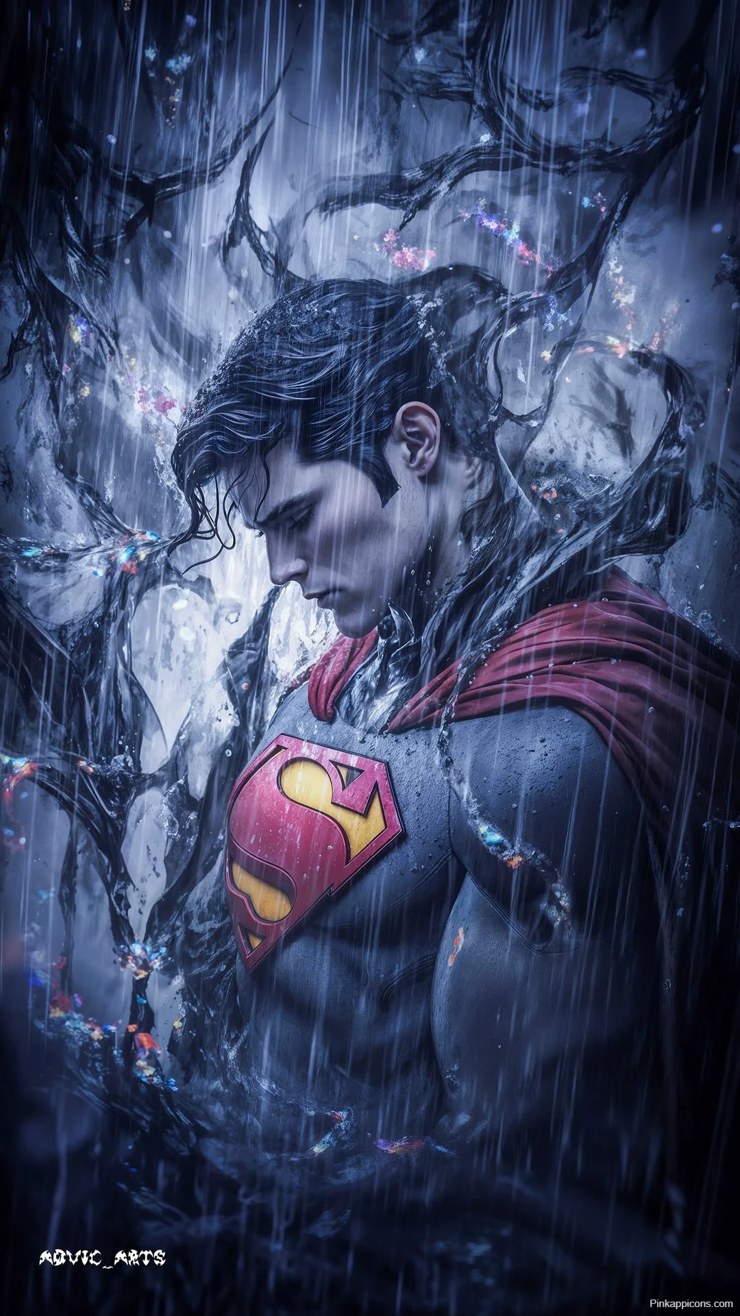 Superman Dark Rain Wallpaper Man of Steel Somber Hero Superman Dark Rain Wallpaper Man of Steel Somber Hero