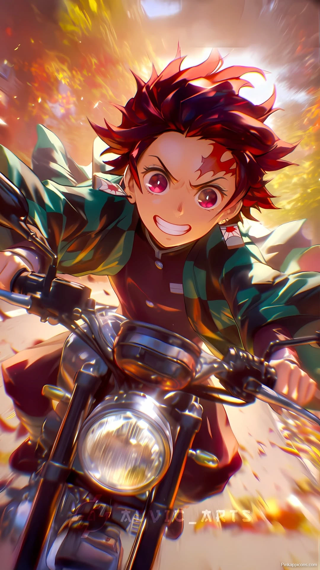 Tanjiro Kamado Motorcycle Wallpaper Demon Slayer Speed Tanjiro Kamado Motorcycle Wallpaper Demon Slayer Speed