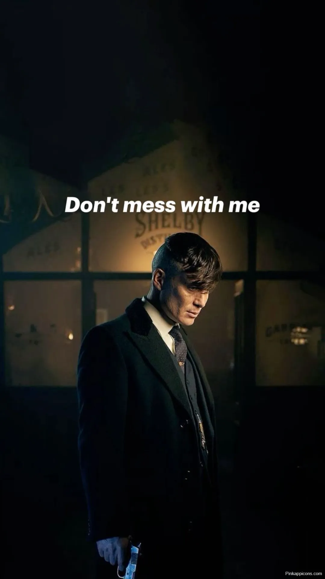 Thomas Shelby Peaky Blinders Wallpapers With Gun and Quote