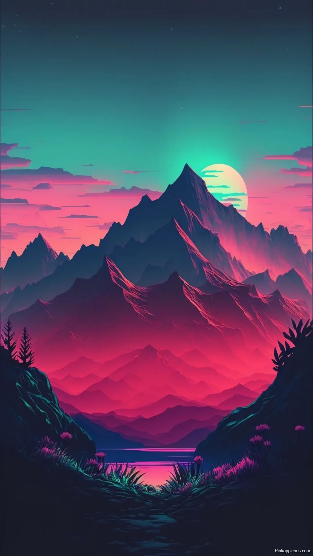 Vibrant Sunset Mountain Wallpapers for Your Phone