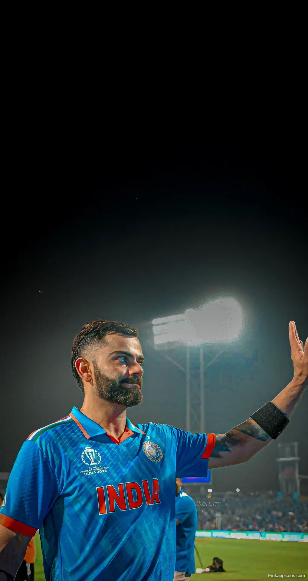 Virat Kohli Acknowledging Fans Wallpaper India Cricket World Cup 2023