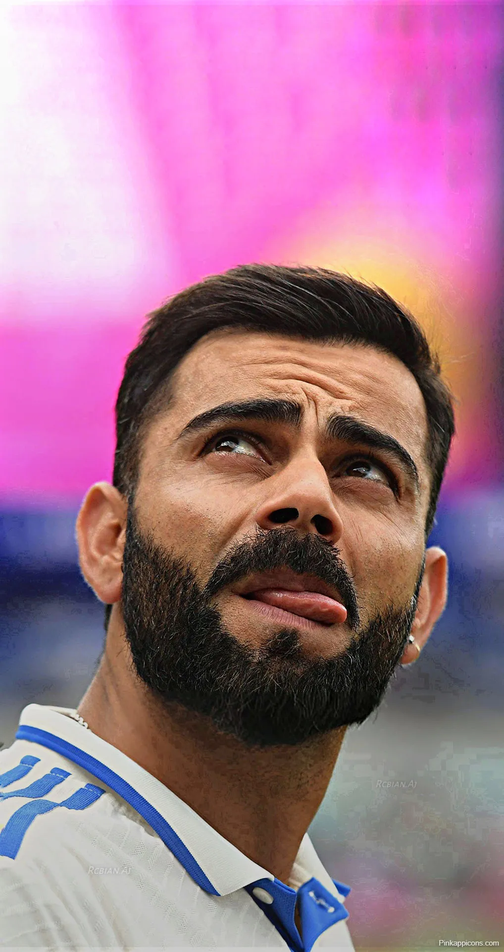 Virat Kohli Funny Face Wallpaper Playful Indian Cricket Star Sticking Tongue Out