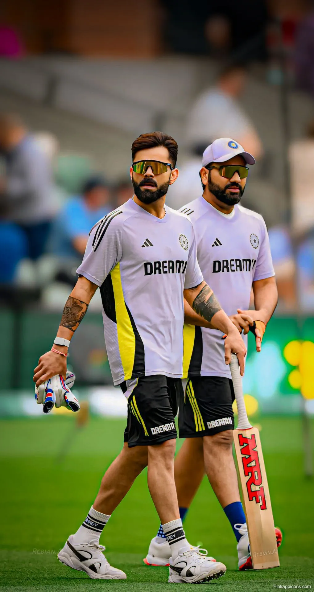 Virat Kohli & Rohit Sharma Wallpaper Walking Together in Training