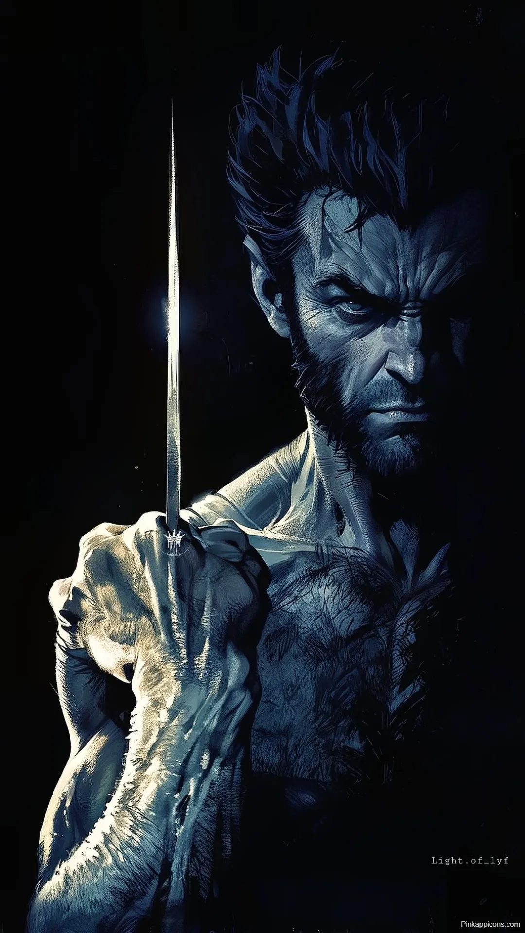 Wolverine Wallpaper Intense Close Up with Claws Wolverine Wallpaper Intense Close-Up with Claws