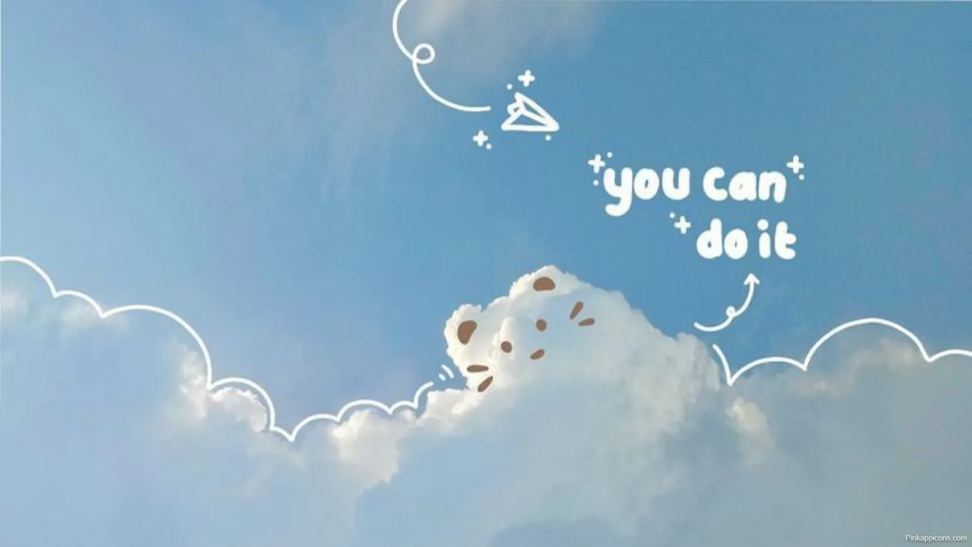 Aesthetic Blue Sky Laptop Wallpapers Cute Motivational You Can Do It Doodle Aesthetic Blue Sky Laptop-Wallpapers Cute Motivational You Can Do It Doodle