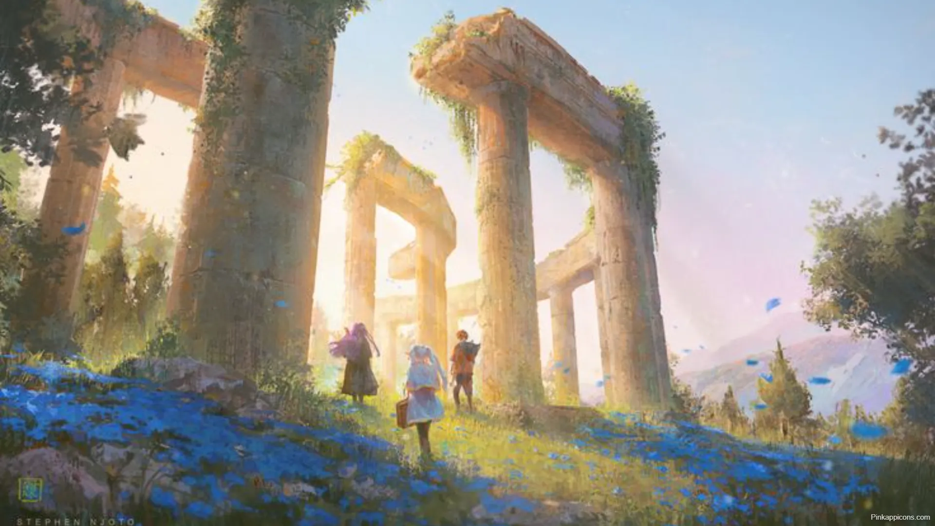 Aesthetic Frieren Laptop Wallpapers Peaceful Journey Through Ancient Ruins Aesthetic Frieren Laptop-Wallpapers Peaceful Journey Through Ancient Ruins
