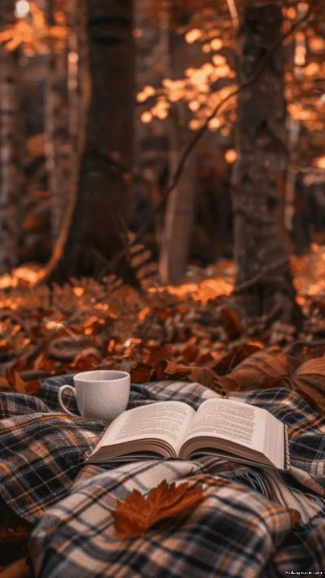 Cozy Reading Autumn Wallpapers Book and Coffee in the Forest Cozy Reading Autumn Wallpapers Book and Coffee in the Forest