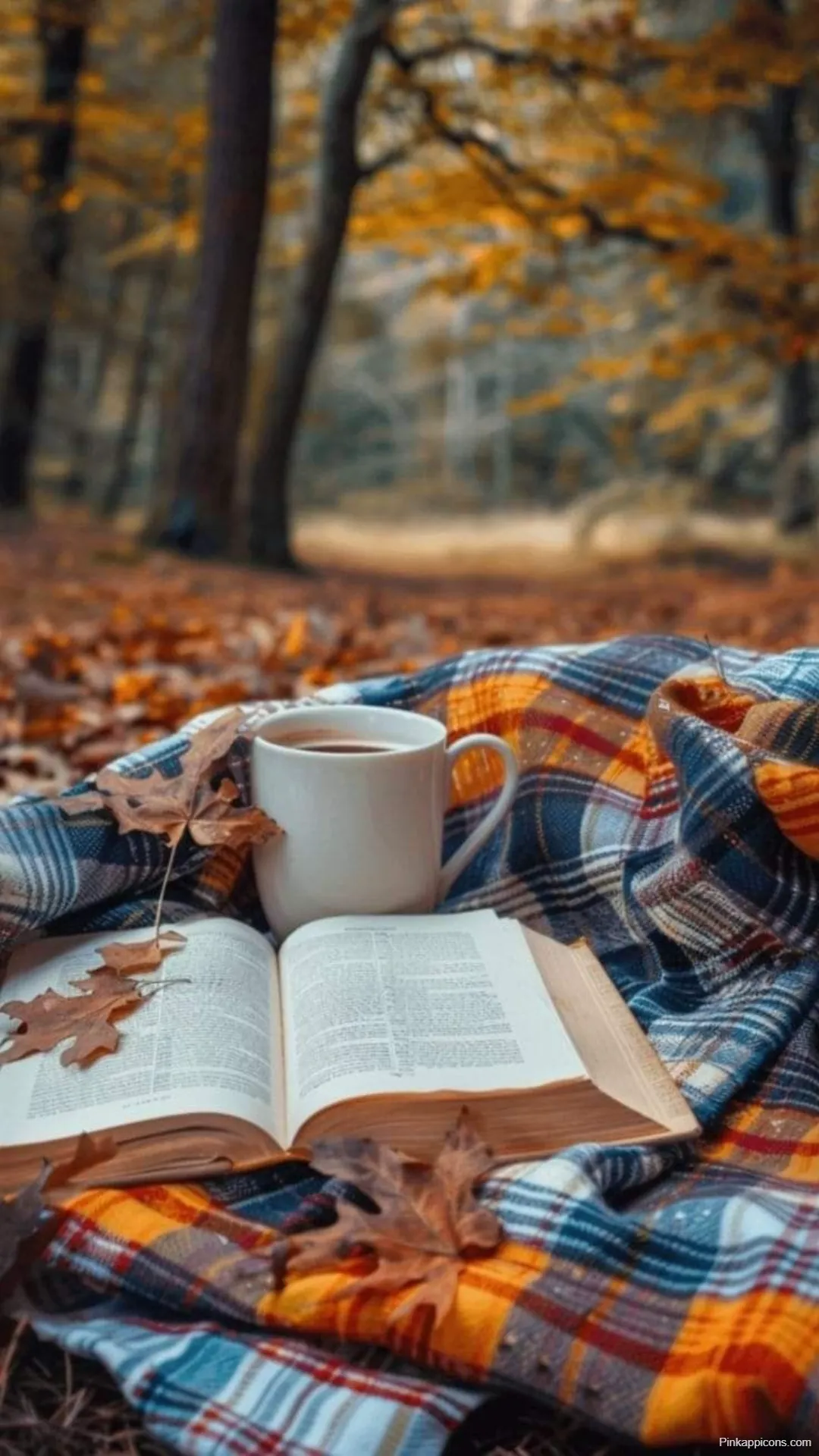 Cozy Reading Autumn Wallpapers Coffee and a Book in the Forest Cozy Reading Autumn Wallpapers Coffee and a Book in the Forest