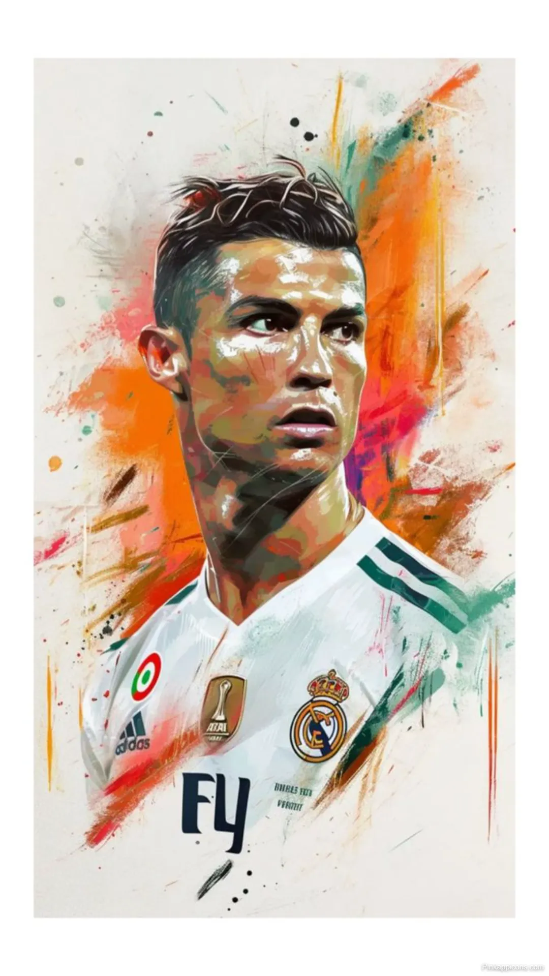 Cristiano Ronaldo-Wallpapers CR7 Real Madrid Artistic Portrait [HD Mobile]