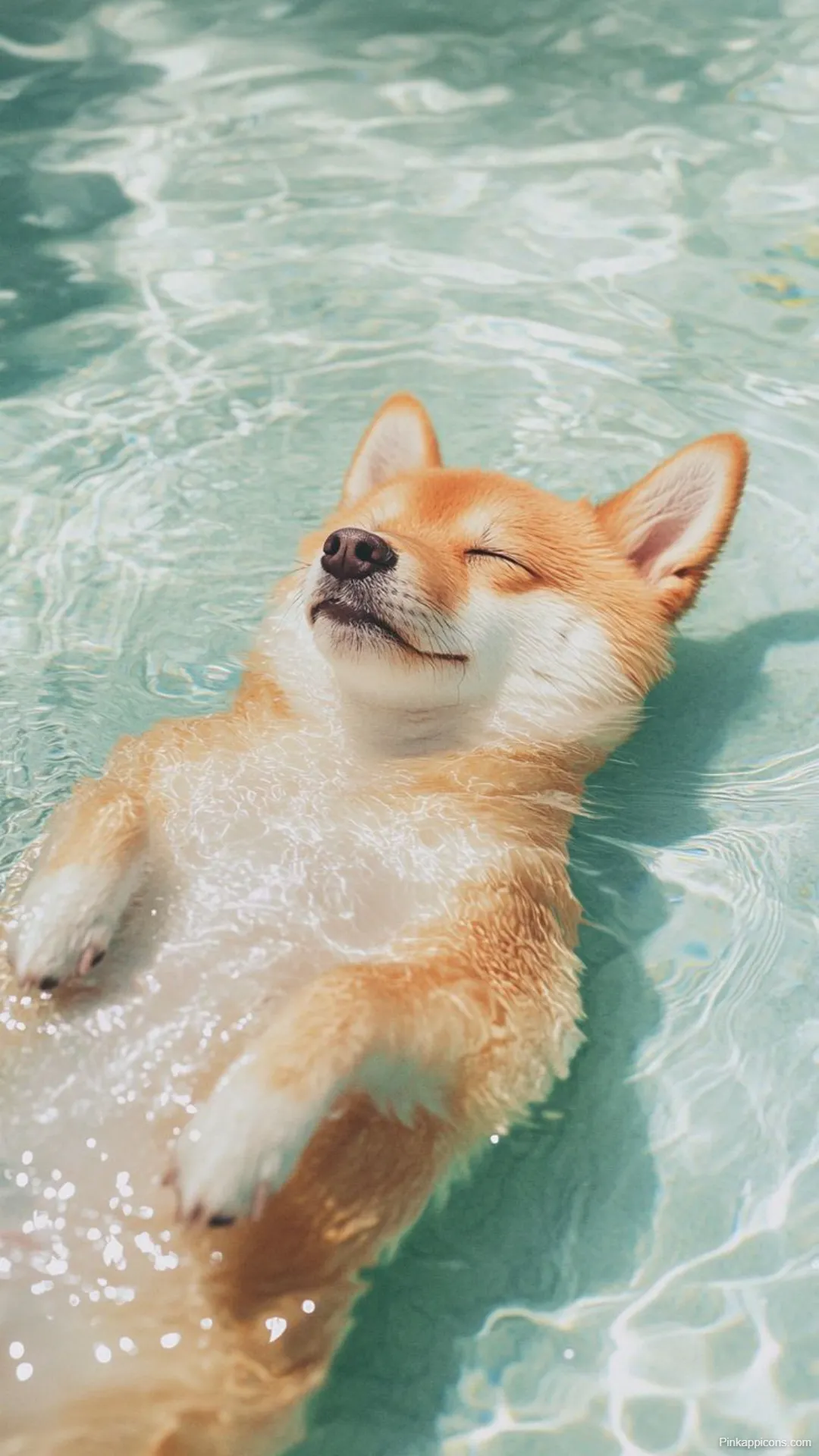 Dog Wallpapers Blissful Shiba Inu Relaxing in Pool Dog Wallpapers Blissful Shiba Inu Relaxing in Pool
