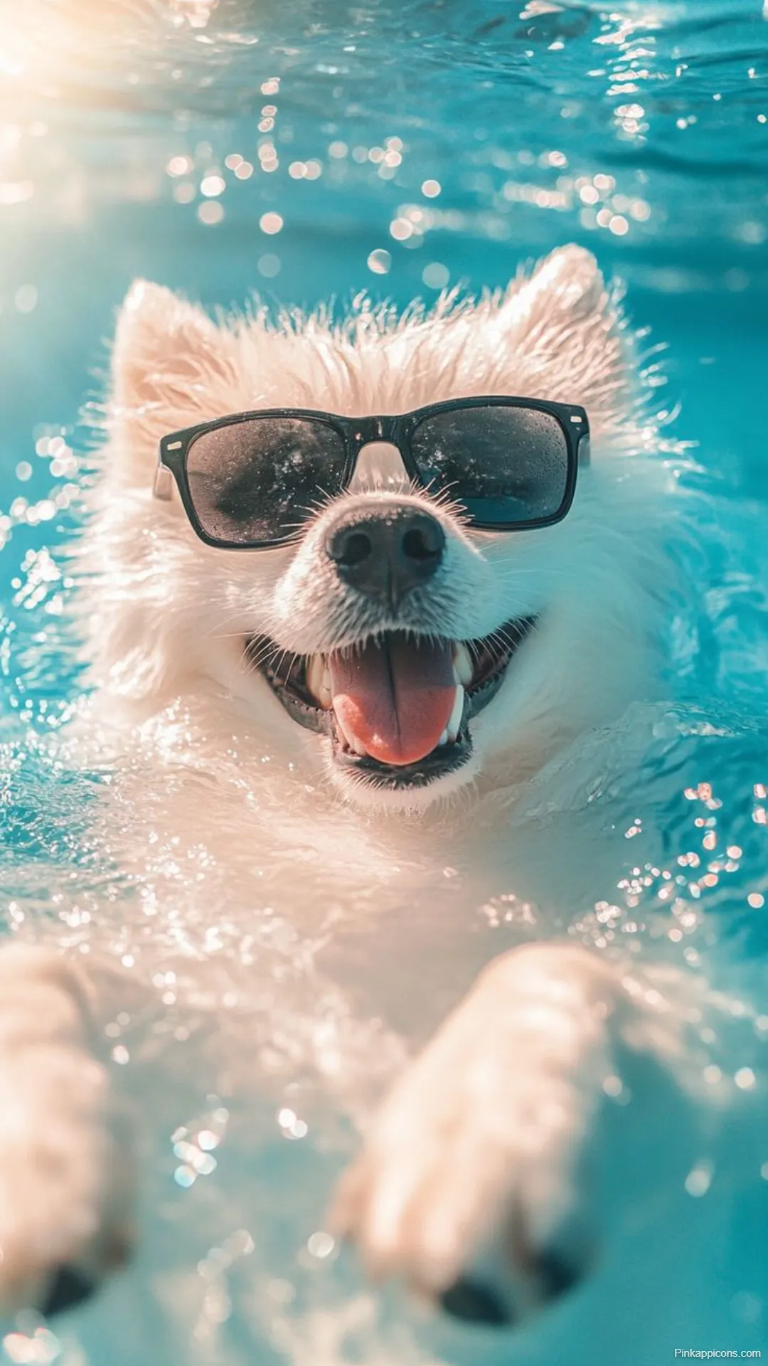 Dog Wallpapers Cool Pomeranian with Sunglasses in Pool Dog Wallpapers Cool Pomeranian with Sunglasses in Pool