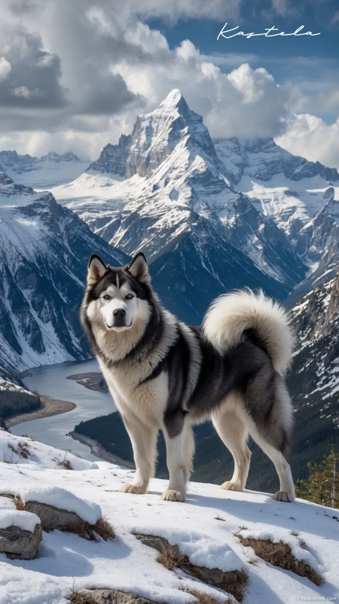 Dog Wallpapers Majestic Alaskan Malamute Snowy Peaks Dog Wallpapers Majestic Alaskan Malamute & Snowy Peaks