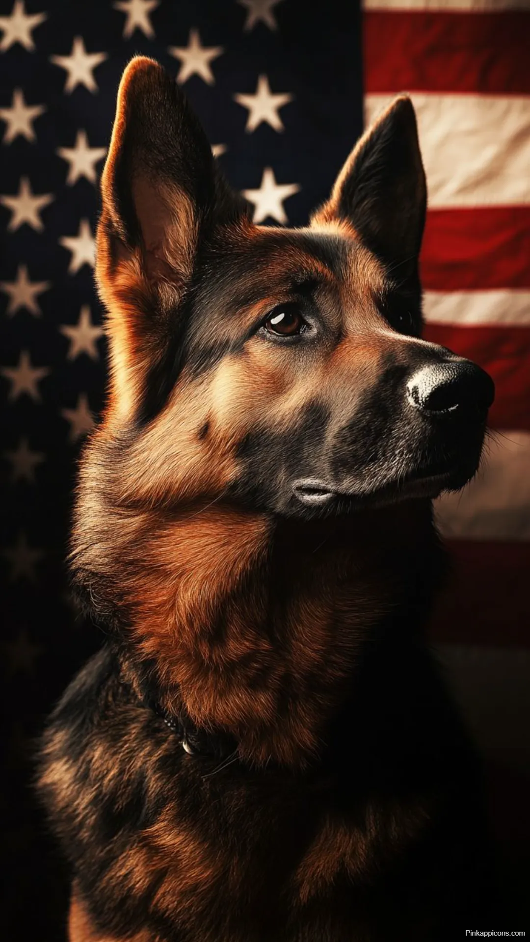 Dog Wallpapers Patriotic German Shepherd with American Flag for Desktop and Mobile Dog-Wallpapers Patriotic German Shepherd with American Flag for Desktop and Mobile