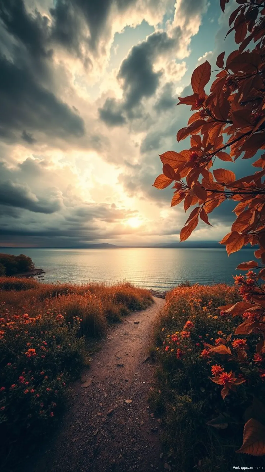Dramatic Autumn Wallpapers Coastal Path Overlooking a Golden Sunset Dramatic Autumn-Wallpapers Coastal Path Overlooking a Golden Sunset