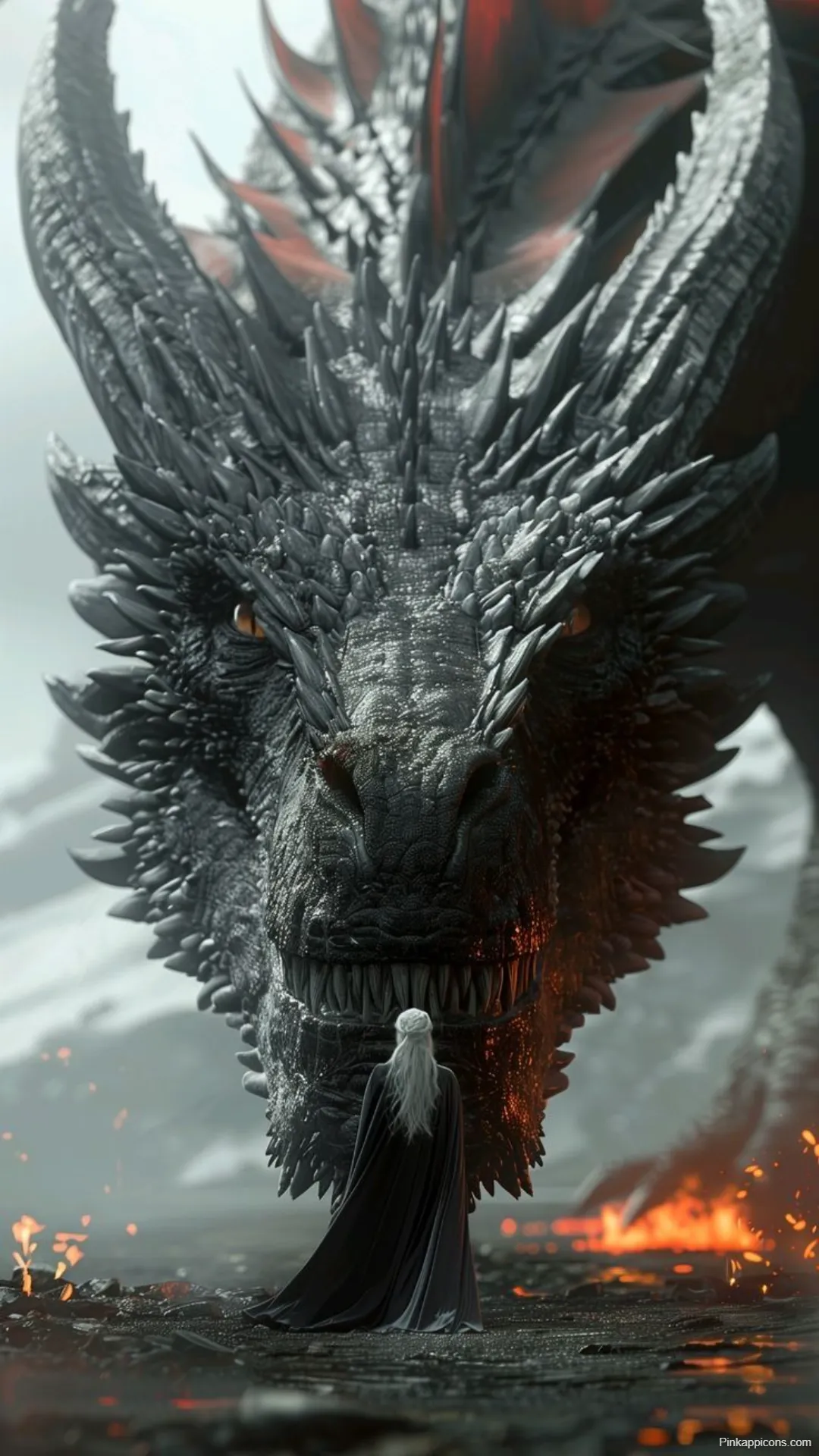Game of Thrones Wallpapers Daenerys Before Her Dragon Drogon