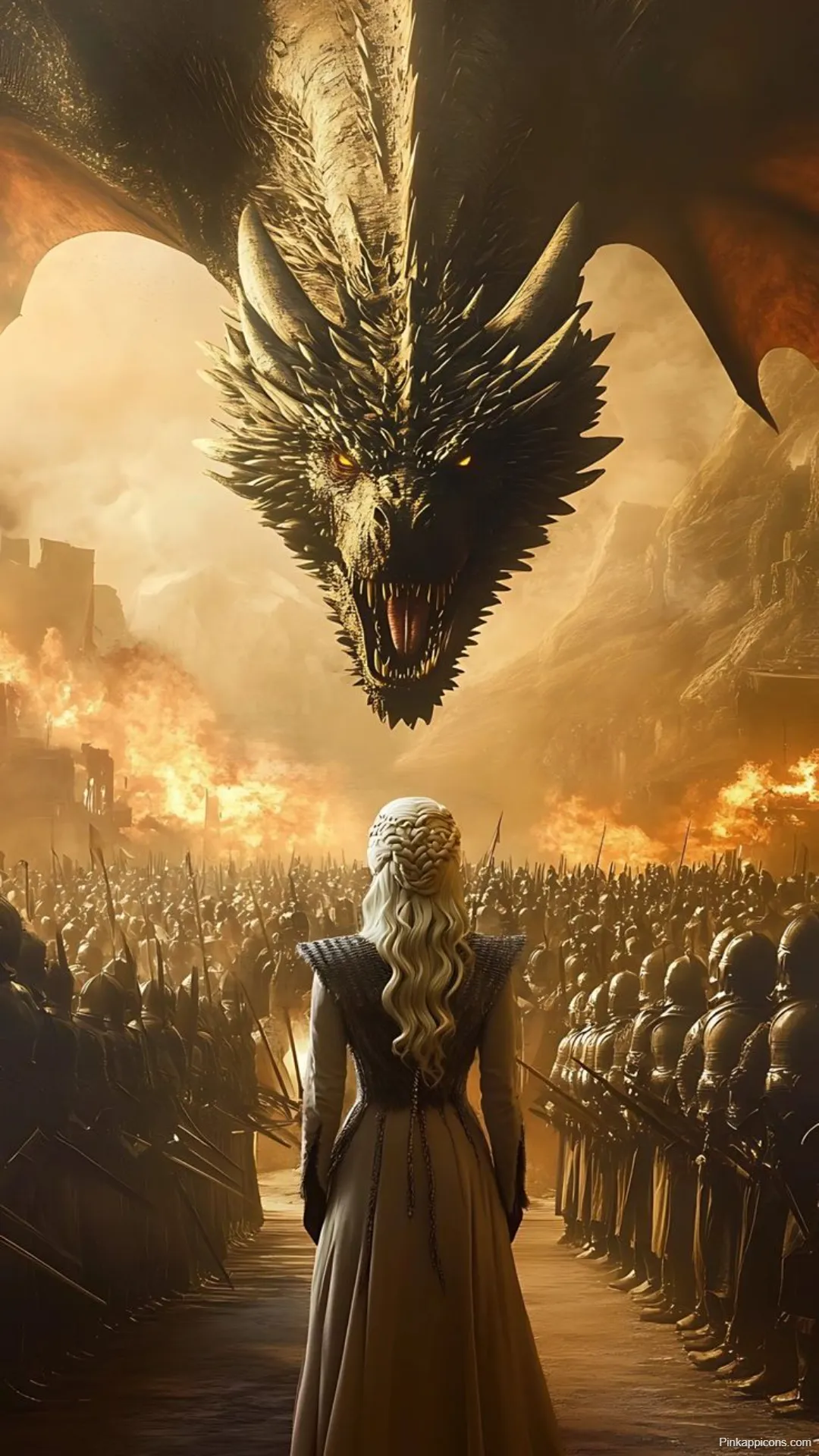 Game of Thrones Wallpapers Daenerys, Drogon, and the Unsullied