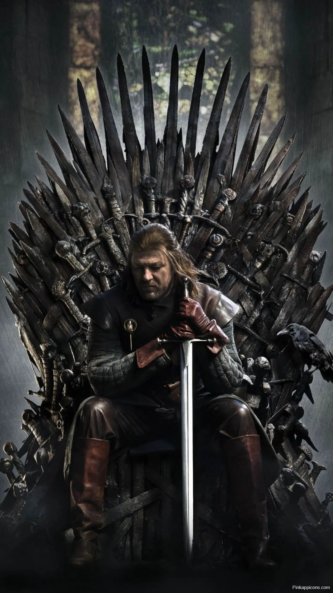 Game of Thrones Wallpapers Eddard Stark on the Iron Throne
