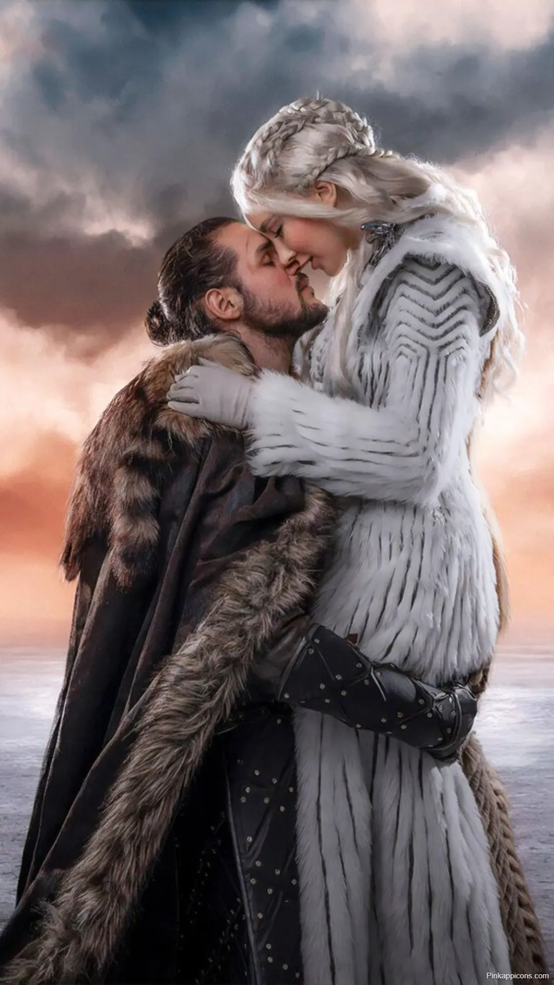 Game of Thrones Wallpapers Jon Snow and Daenerys Kissing