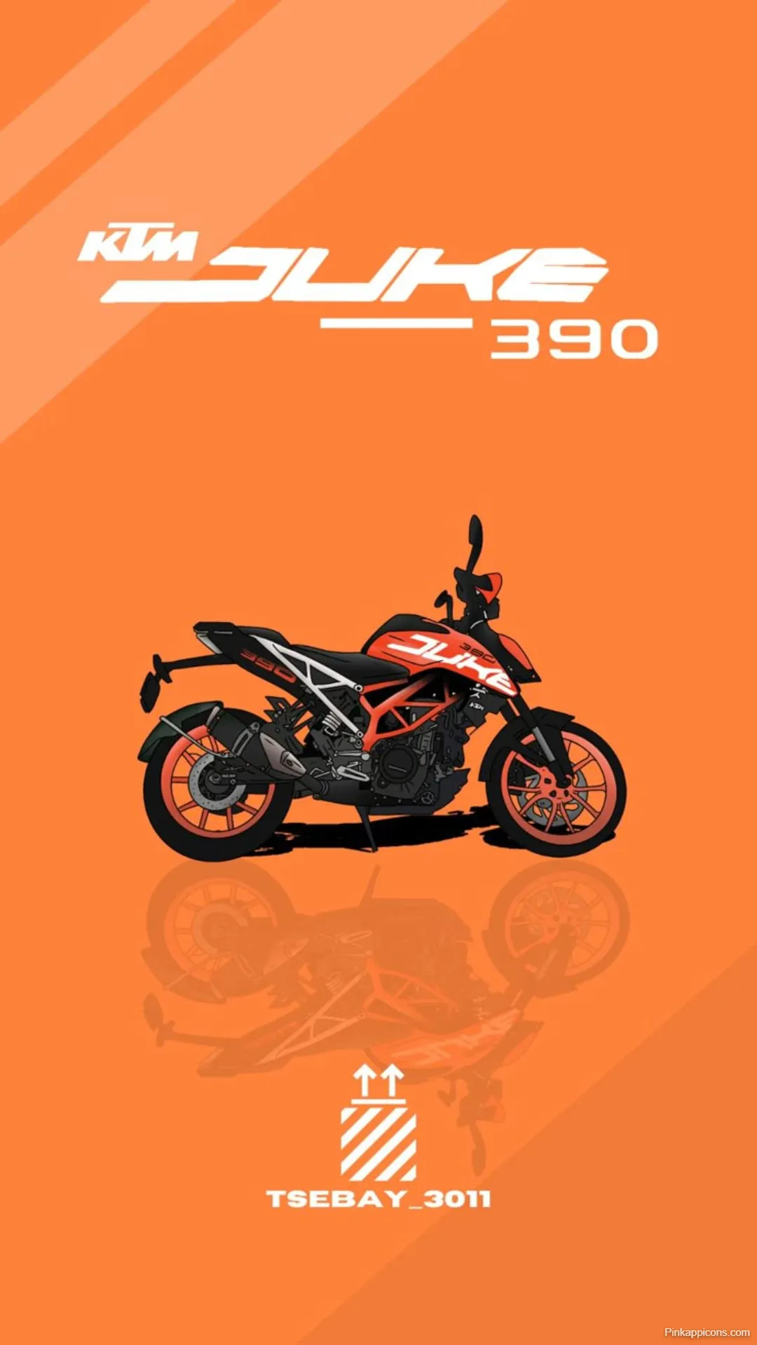 KTM Duke 390 Vector Art Bold Orange Bike Wallpapers HD KTM Duke 390 Vector Art Bold Orange Bike-Wallpapers HD