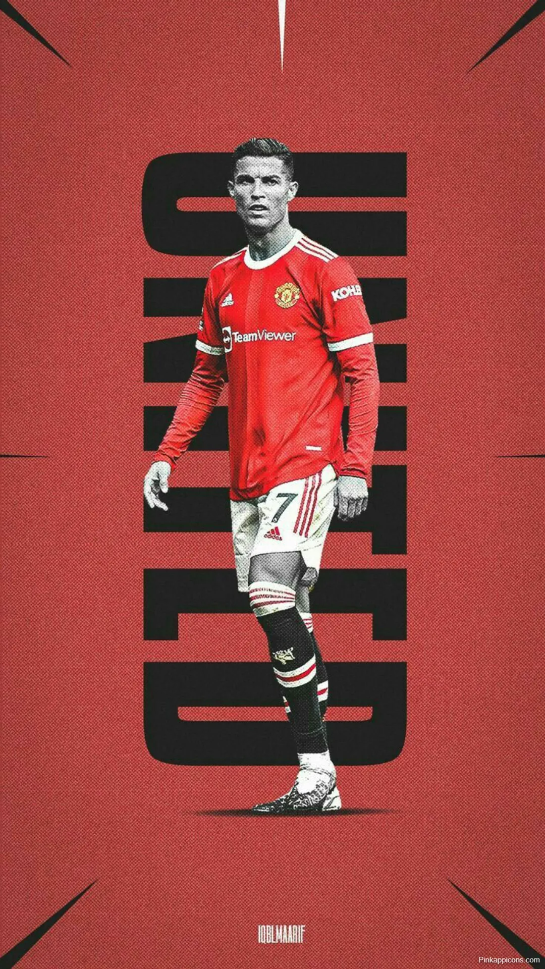 Man United Ronaldo Wallpapers CR7 Red Poster Style for Mobile HD Man United Ronaldo-Wallpapers CR7 Red Poster Style for Mobile HD