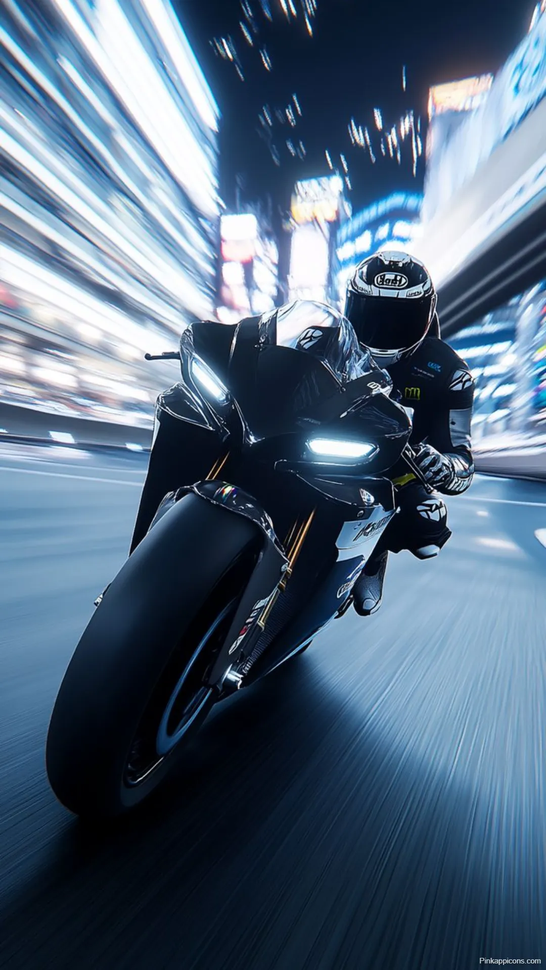 Night Rider in Cyberpunk City Dynamic Bike Wallpapers 4K Night Rider in Cyberpunk City Dynamic Bike-Wallpapers 4K