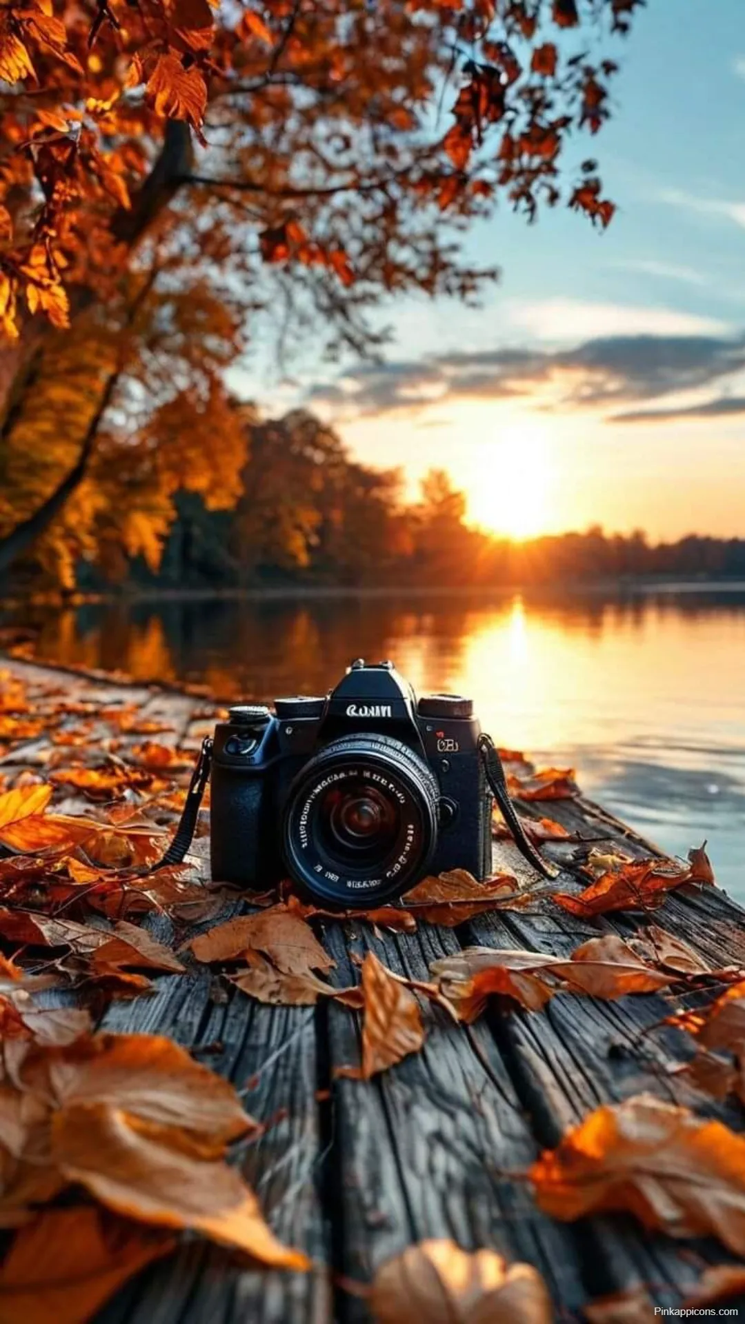Photography Autumn Wallpapers Vintage Camera at Sunset by the Lake Photography Autumn Wallpapers Vintage Camera at Sunset by the Lake