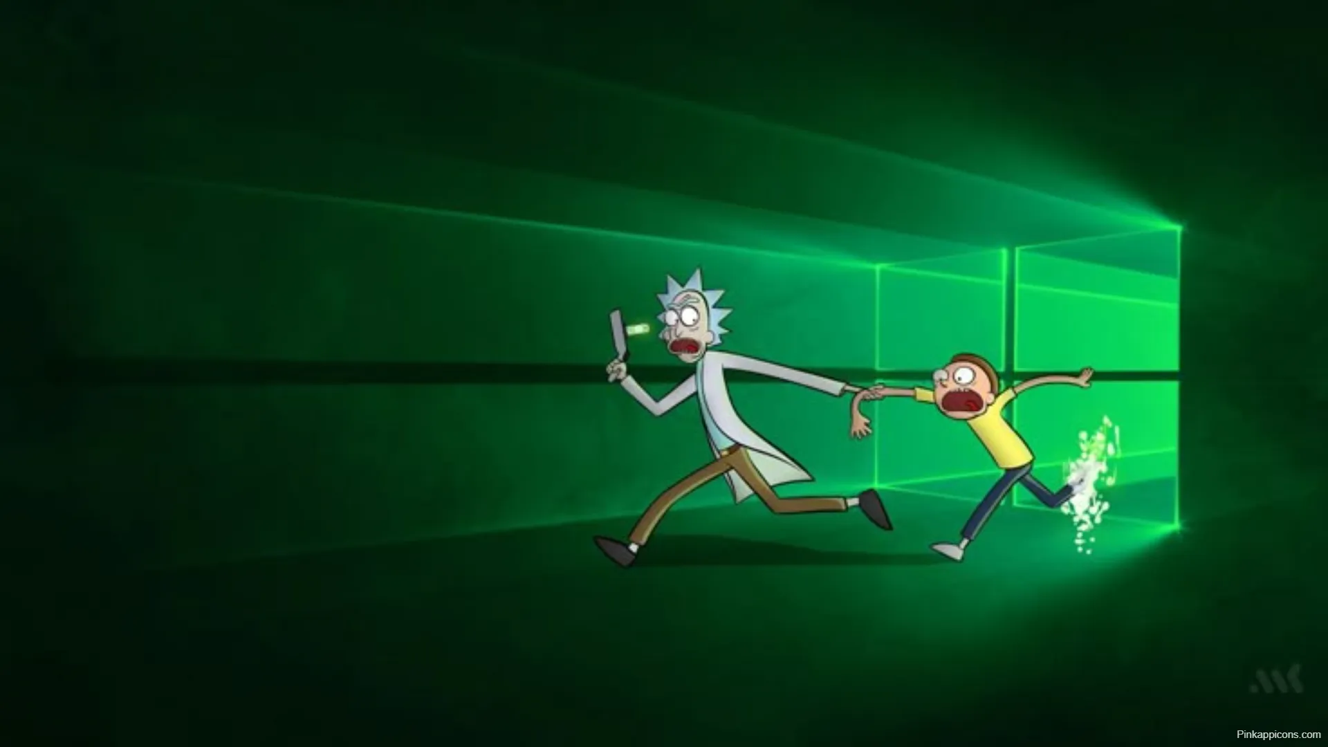 Rick and Morty Escaping Windows Laptop Wallpapers Funny 4K Background Rick and Morty Escaping Windows Laptop-Wallpapers Funny 4K Background