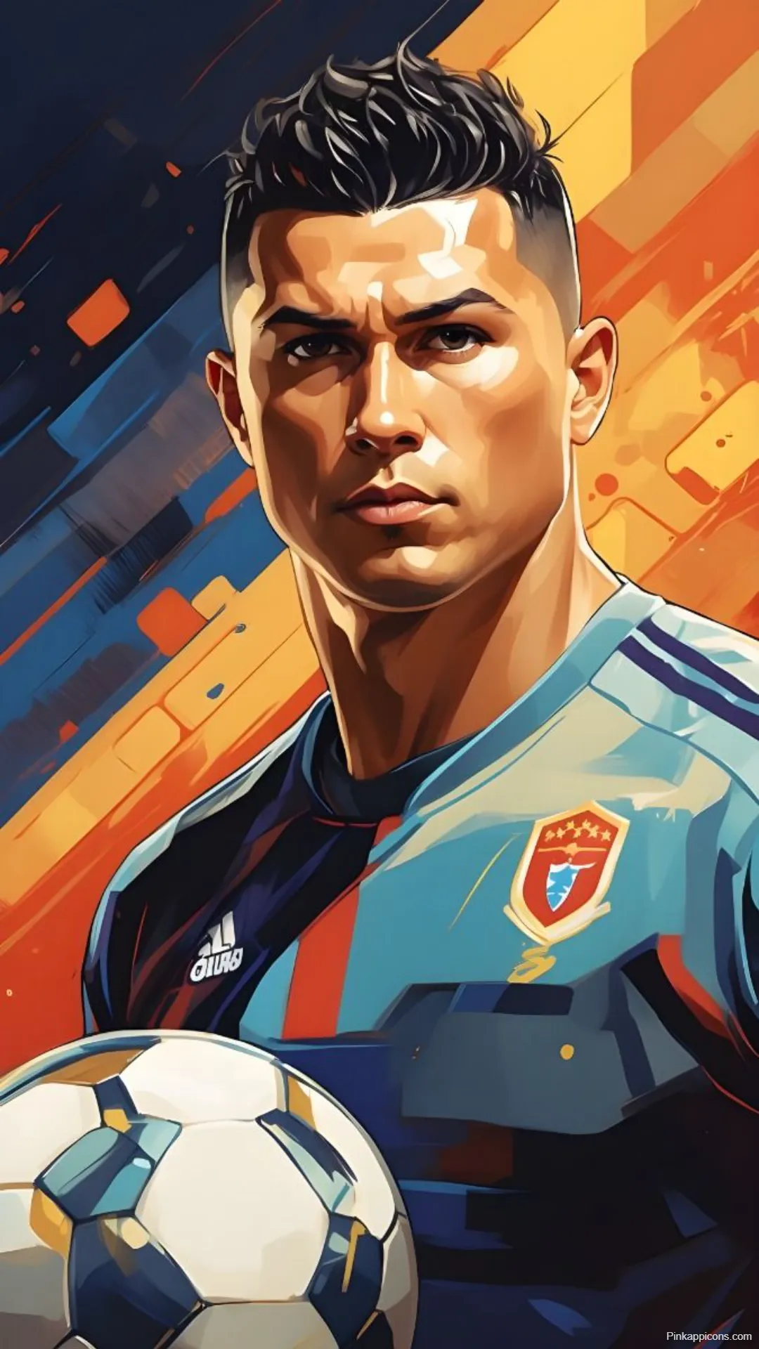Vibrant Artistic Ronaldo-Wallpapers CR7 Illustration [HD Mobile]
