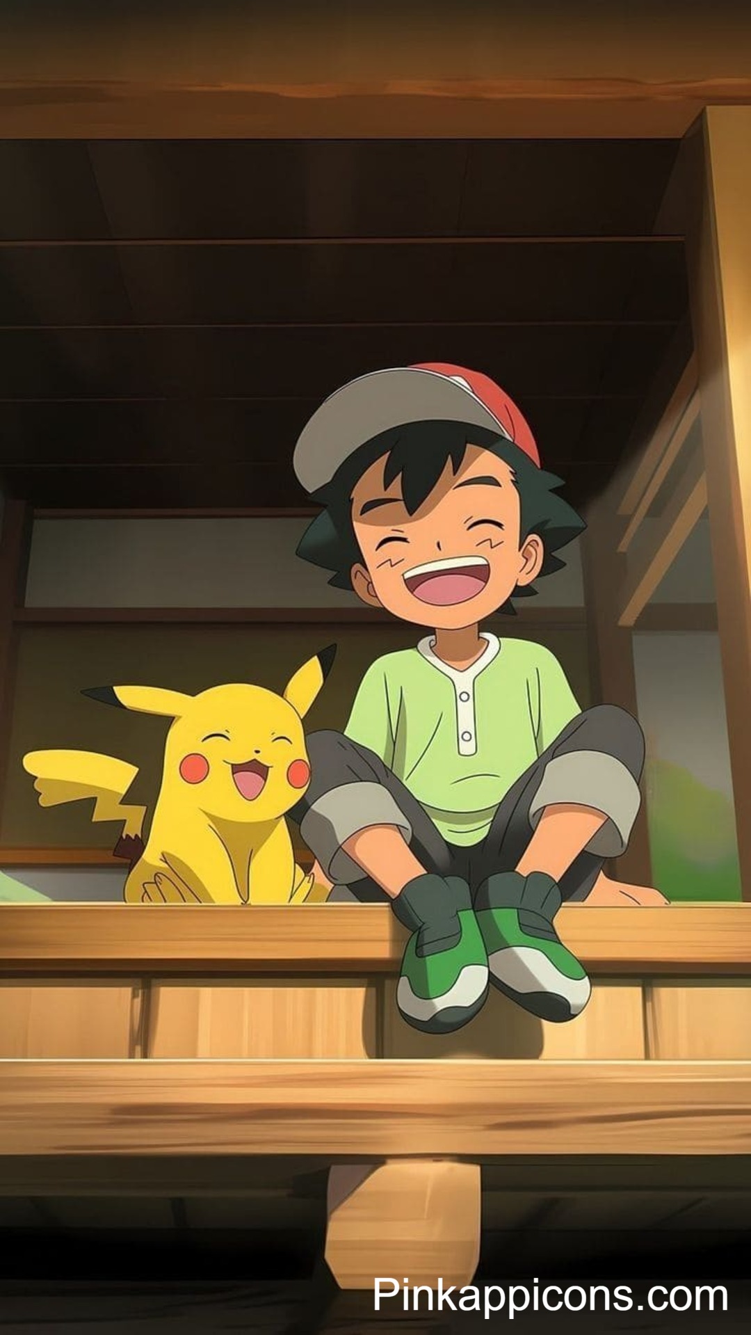 Adorable Pokemon Friendship Cartoon Wallpaper – Smiling Duo Phone Background Adorable Pokémon Friendship Cartoon Wallpaper – Smiling Duo Phone Background.