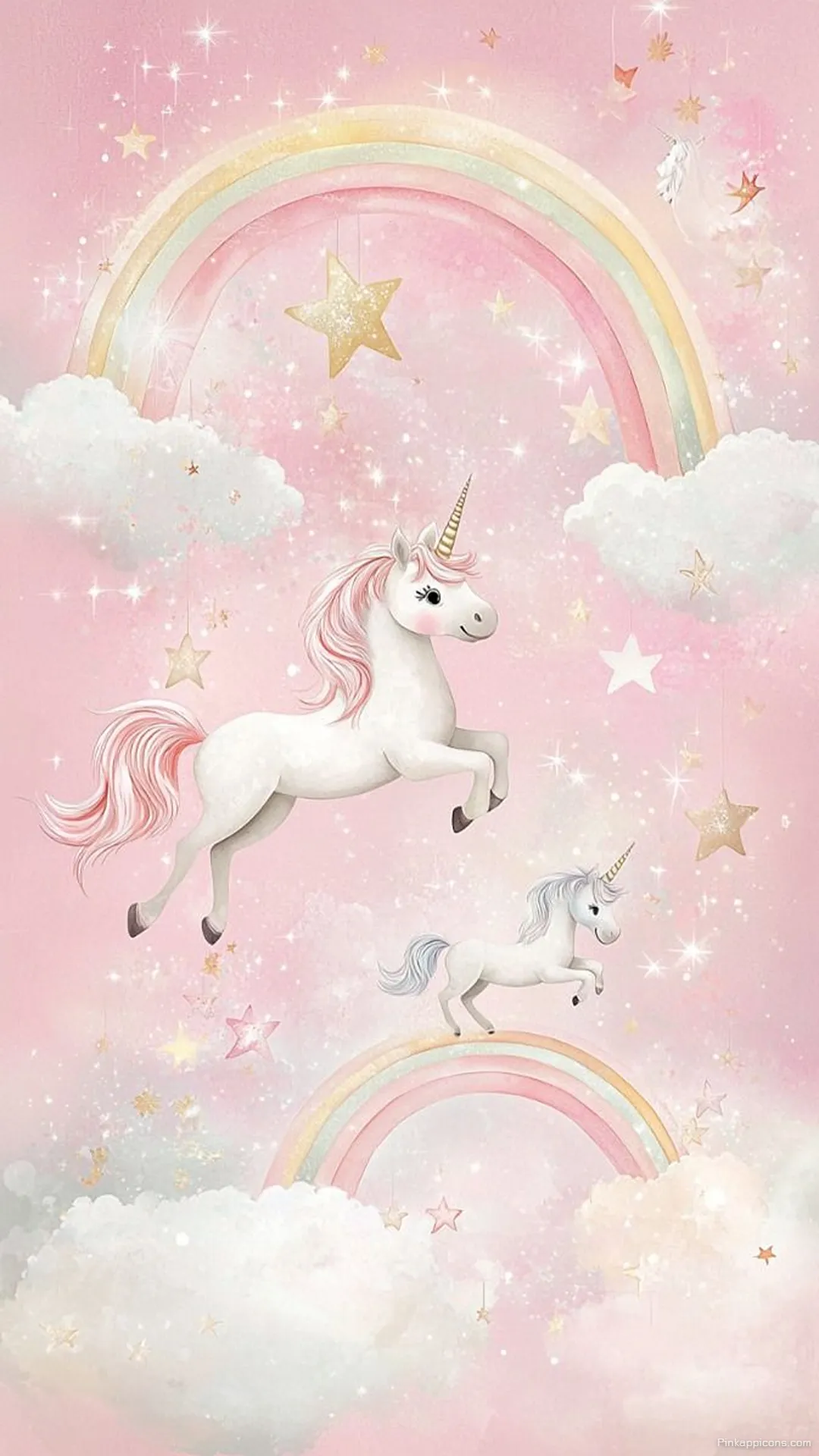 Adorable Rainbow Unicorns Wallpaper – Magical Fantasy iPhone Wallpaper Adorable Rainbow Unicorns Wallpaper – Magical Fantasy iPhone Wallpaper.
