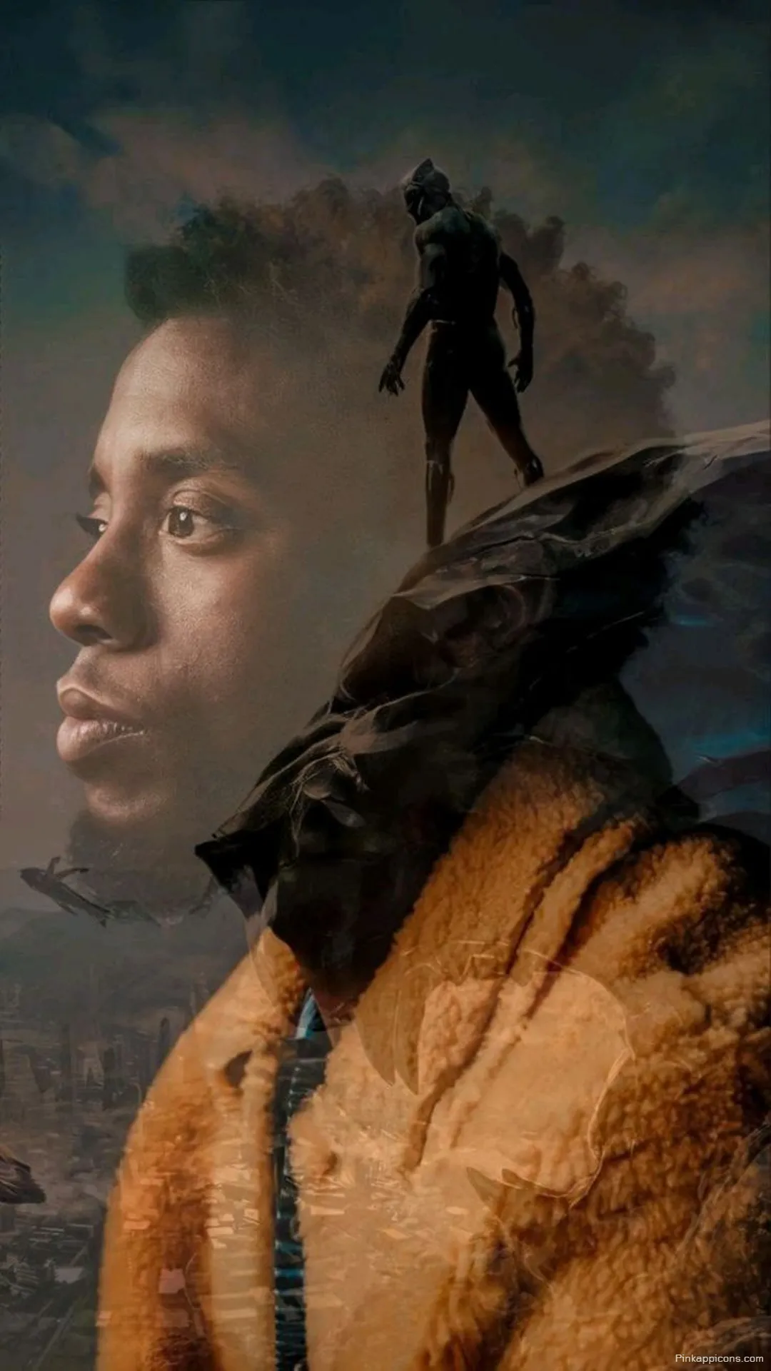 Black Panther Tribute Cartoon Wallpaper Chadwick Boseman Legacy for iPhone Black Panther Tribute Cartoon Wallpaper Chadwick Boseman Legacy for iPhone.
