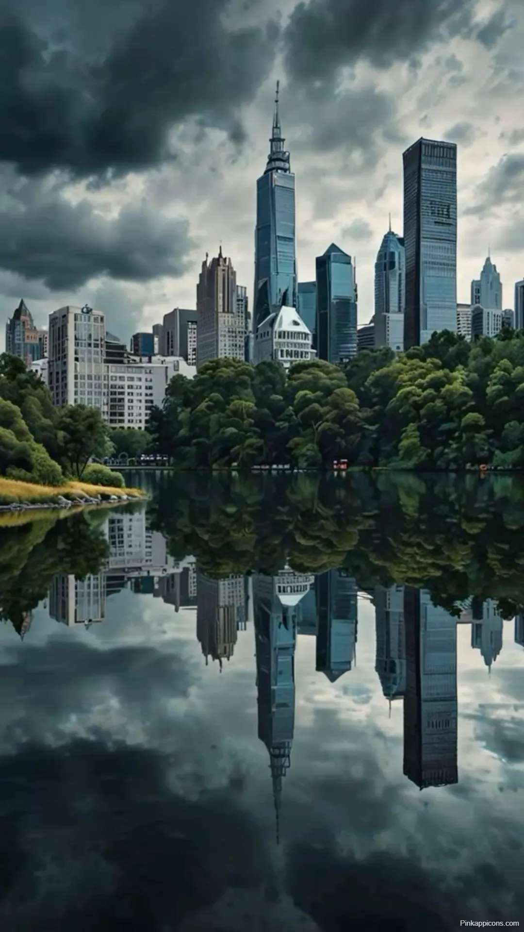 Cityscape Lake Reflection Wallpaper Scenic Urban Skyline Wallpapers Cityscape Lake Reflection Wallpaper – Scenic Urban Skyline-Wallpapers