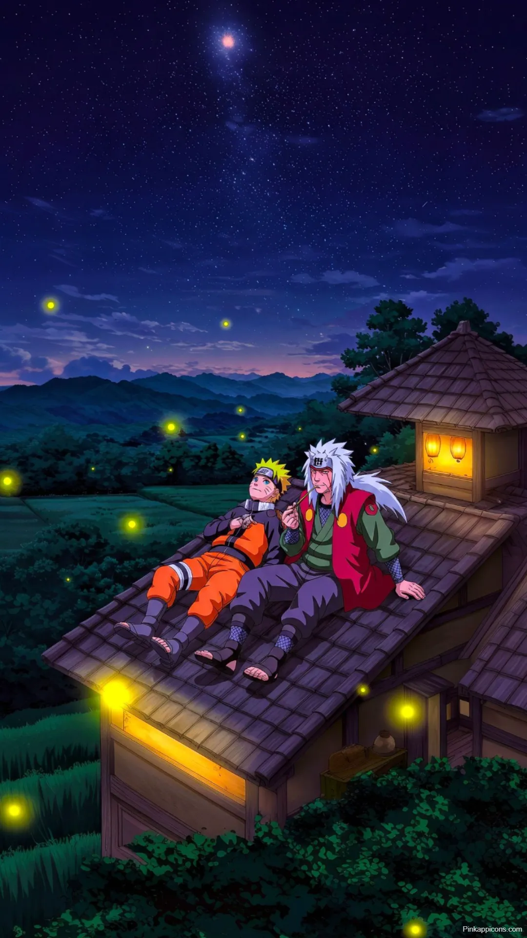 Cool Anime Wallpapers Naruto Jiraiya Stargazing on a Rooftop with Fireflies Cool Anime Wallpapers Naruto & Jiraiya Stargazing on a Rooftop with Fireflies