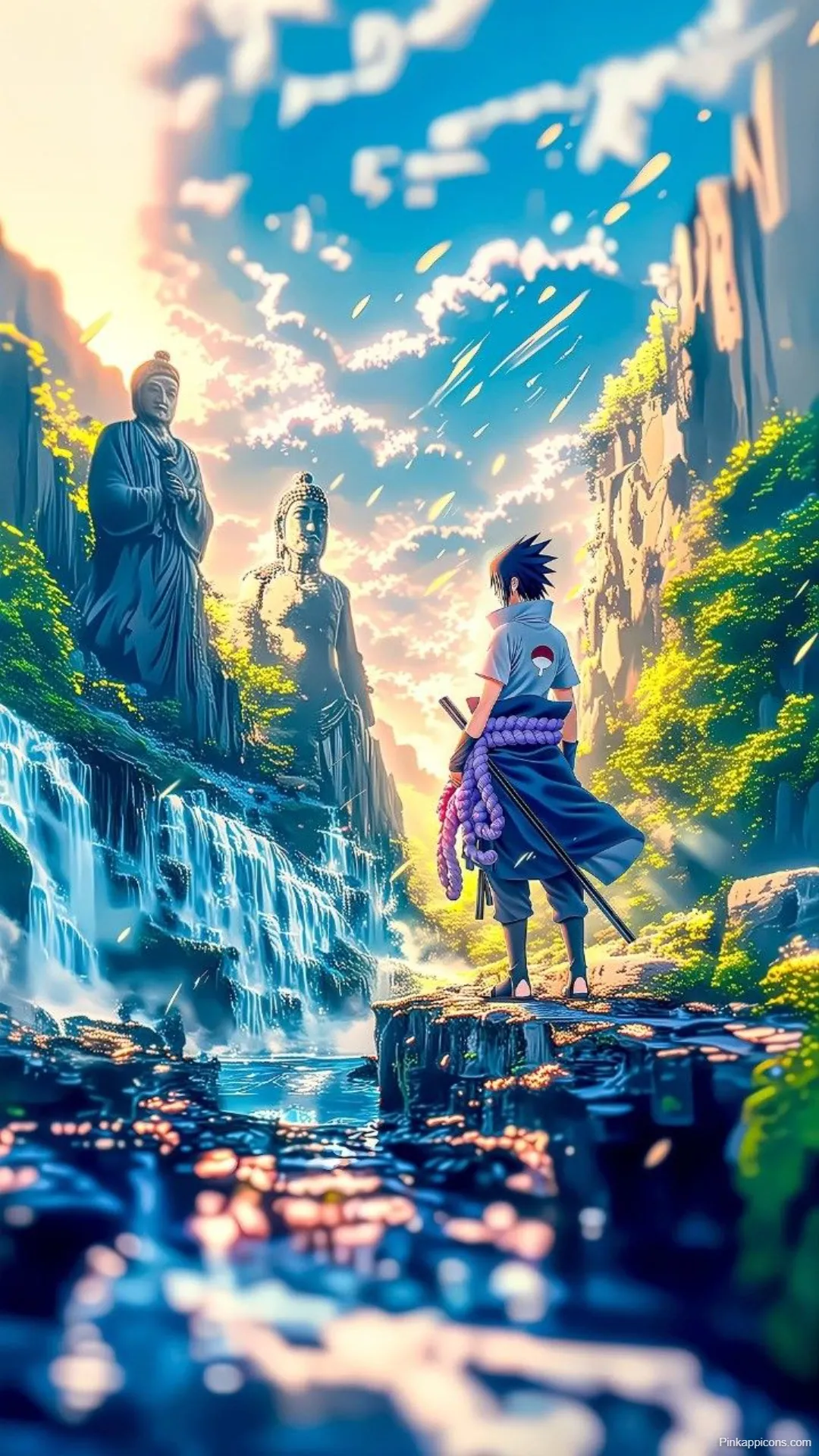 Cool Anime Wallpapers Sasuke Uchiha at the Valley of the End with Iconic Statues and Waterfall Cool Anime Wallpapers Sasuke Uchiha at the Valley of the End with Iconic Statues and Waterfall