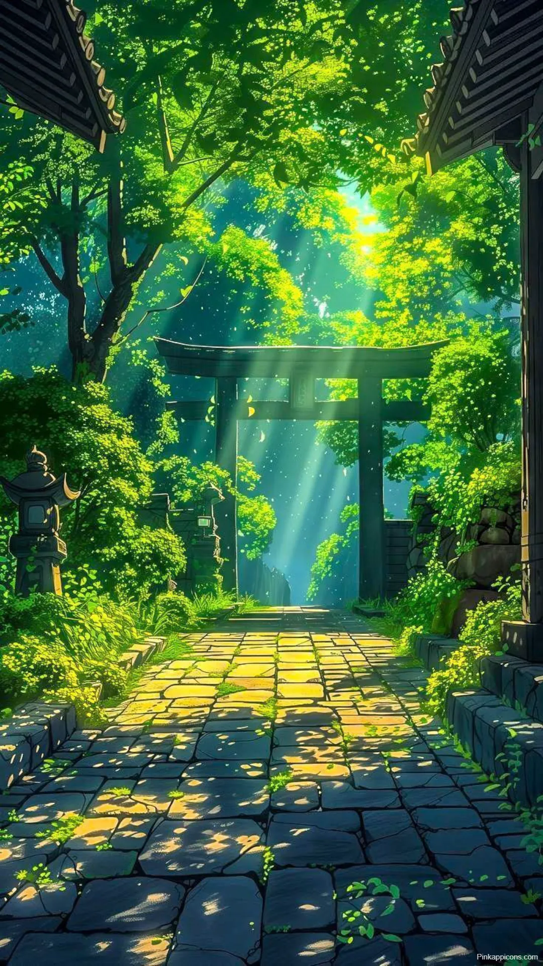 Cool Anime Wallpapers Serene Japanese Torii Gate Path in a Green Forest with Sunlight Cool Anime Wallpapers Serene Japanese Torii Gate Path in a Green Forest with Sunlight
