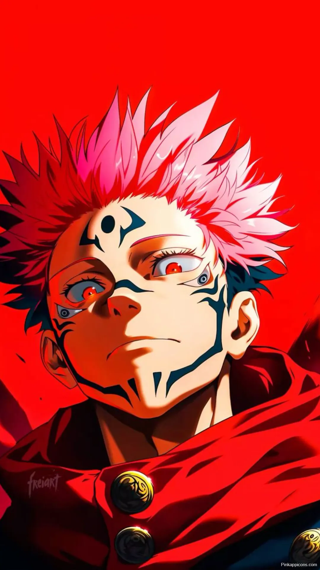 Cool Anime Wallpapers Sukuna Jujutsu Kaisen with Demonic Markings and Red Ey Cool Anime Wallpapers Sukuna (Jujutsu Kaisen) with Demonic Markings and Red Ey