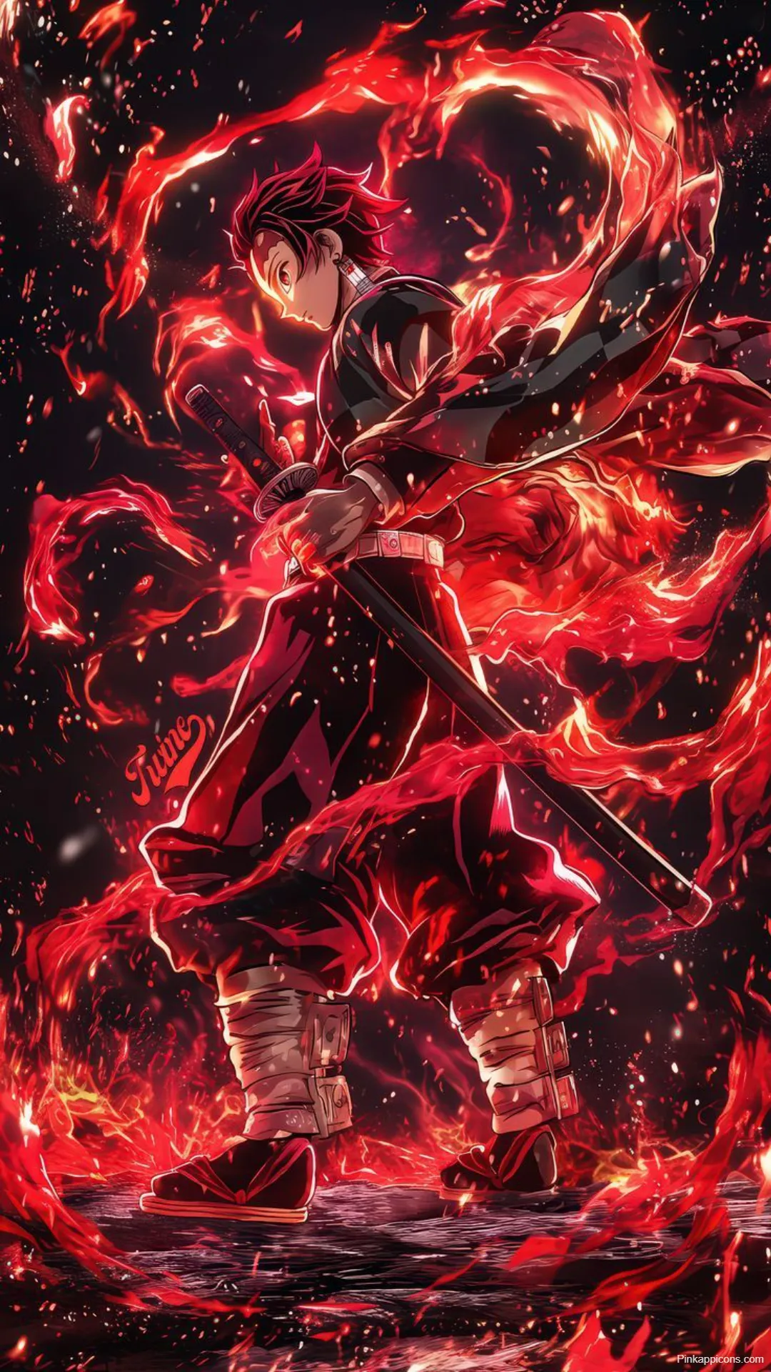 Cool Anime Wallpapers Tanjiro Kamado Demon Slayer Unleashes Fiery Power Cool Anime Wallpapers Tanjiro Kamado (Demon Slayer) Unleashes Fiery Power
