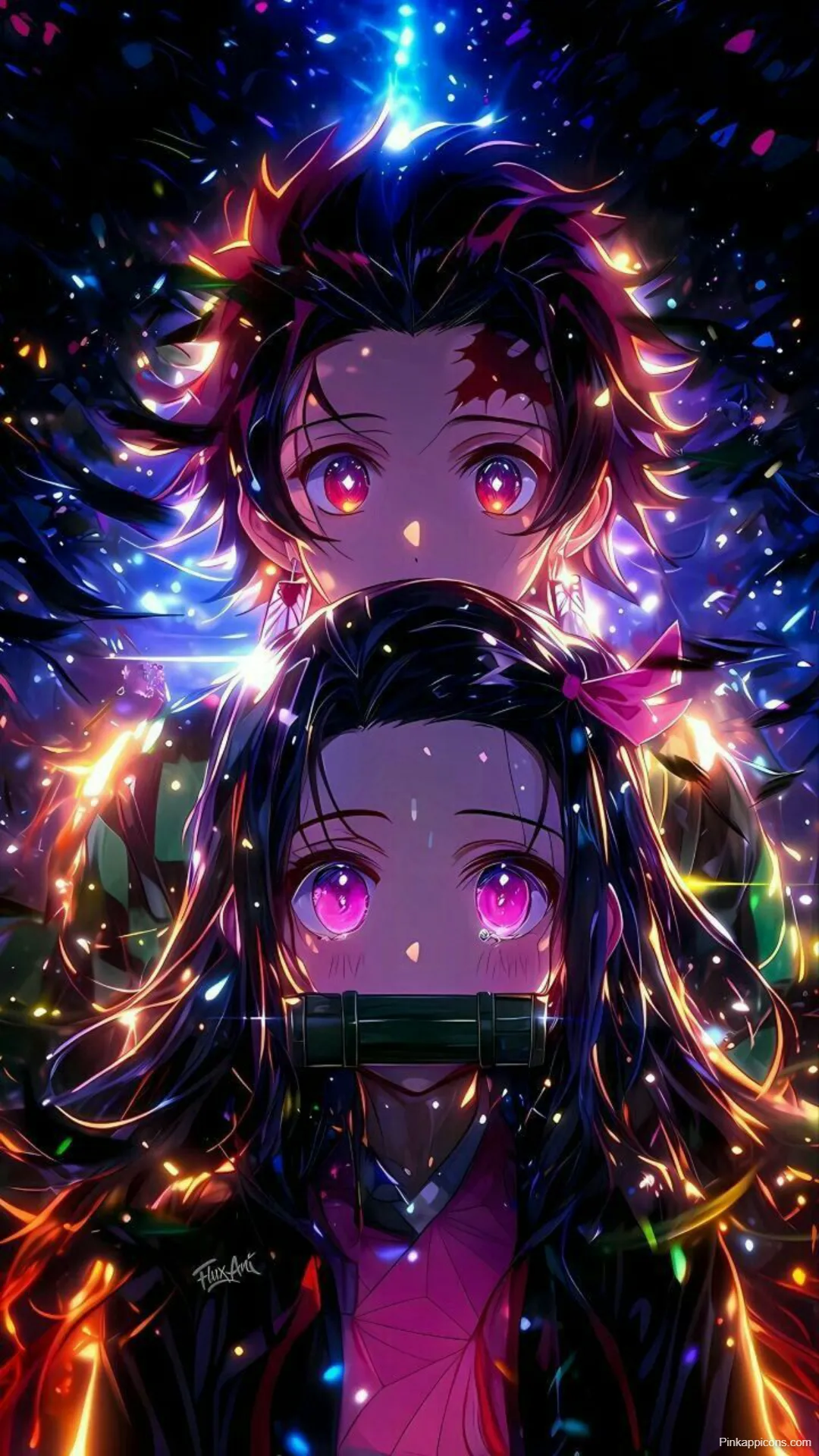 Cool Anime Wallpapers Tanjiro Nezuko Kamado from Demon Slayer Kimetsu no Yaiba Glowing Art Cool Anime Wallpapers Tanjiro & Nezuko Kamado from Demon Slayer (Kimetsu no Yaiba) Glowing Art