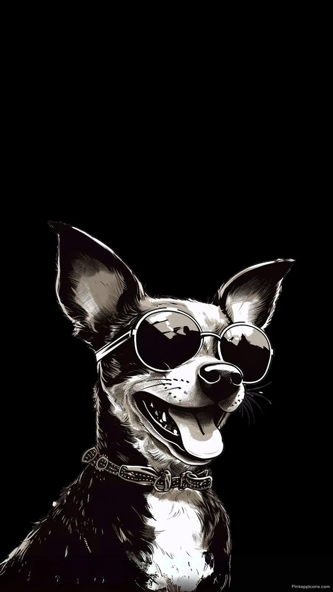 Cool Dog with Sunglasses Cute Dog Wallpaper Black Background Cool Dog with Sunglasses Cute Dog Wallpaper Black Background