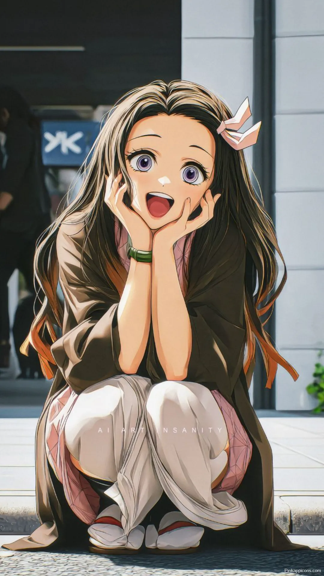 Cute Anime Wallpaper Cheerful Nezuko from Demon Slayer Cute Anime Wallpaper Cheerful Nezuko from Demon Slayer