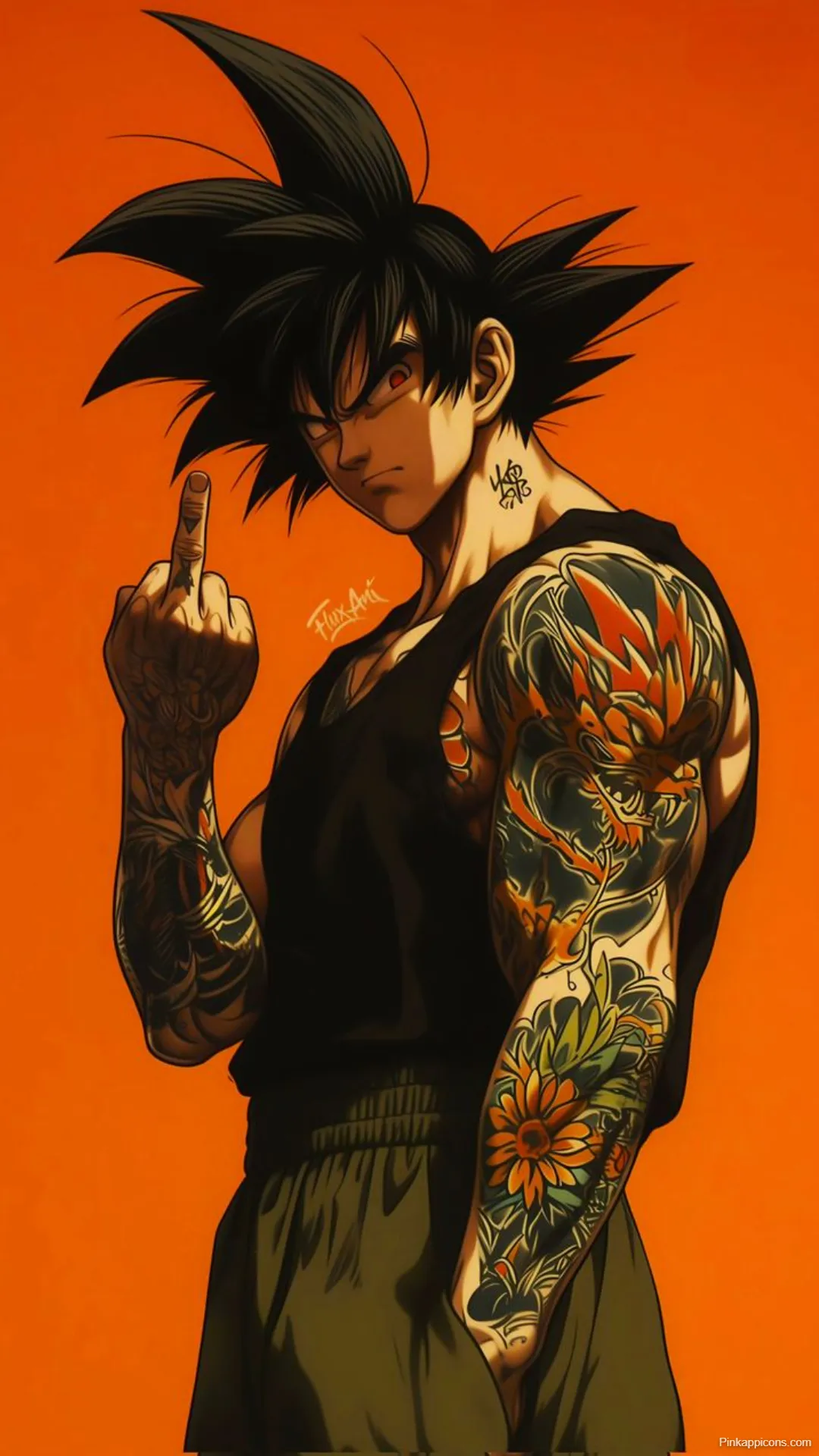 Cute Anime Wallpaper Edgy Goku with Tattoos 4K Cute Anime Wallpaper Edgy Goku with Tattoos 4K