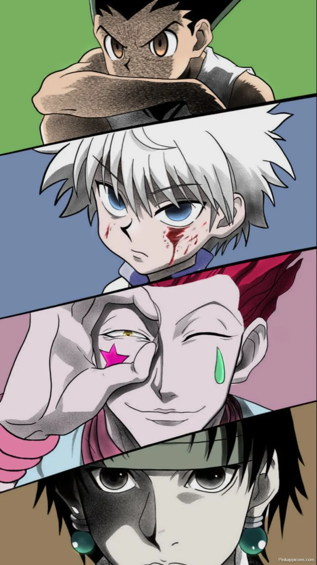 Cute Anime Wallpaper Gon Killua Hisoka Chrollo Collage Cute Anime Wallpaper Gon, Killua, Hisoka, Chrollo Collage