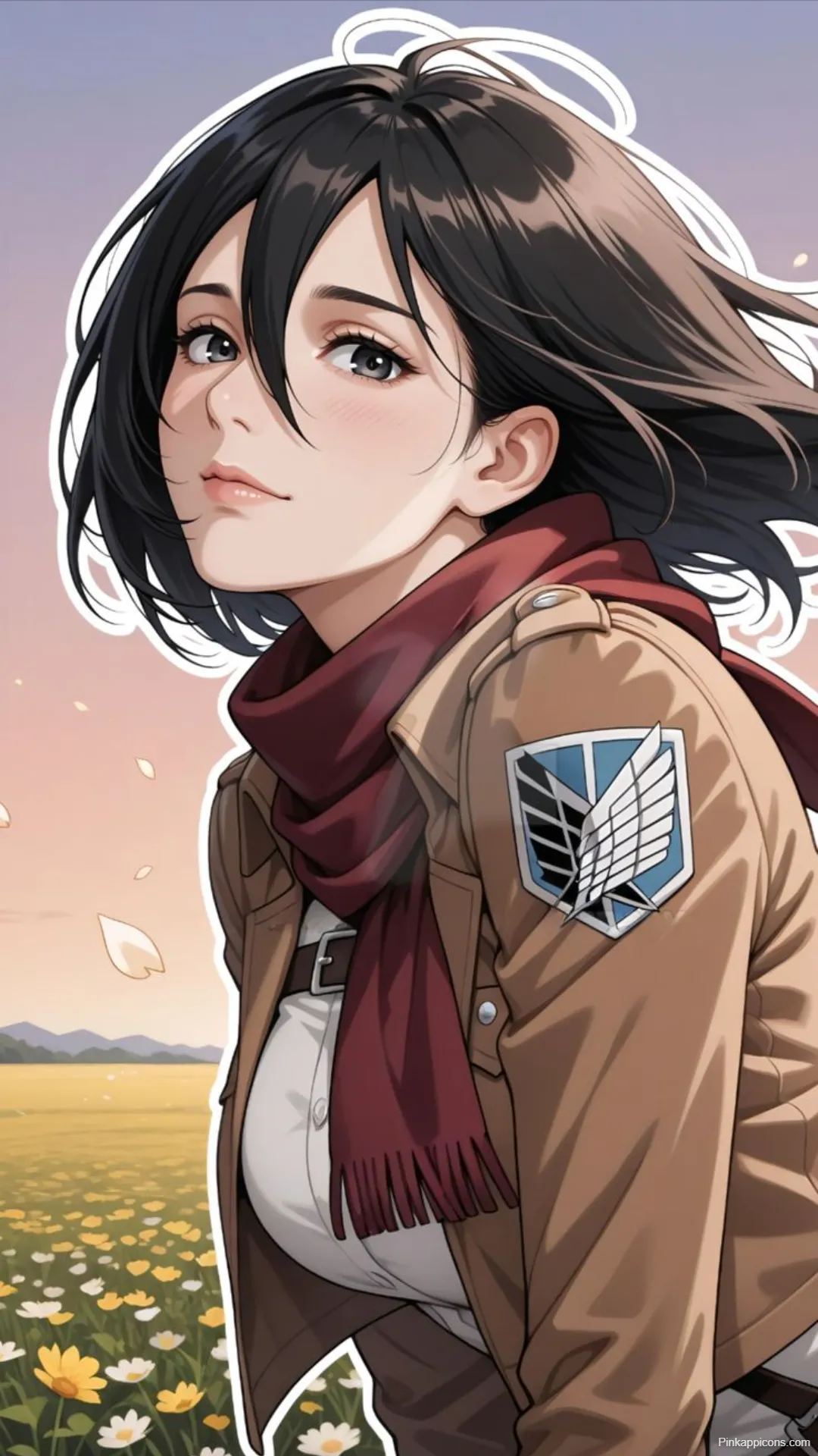 Cute Anime Wallpaper Mikasa in Survey Corps Uniform Cute Anime Wallpaper Mikasa in Survey Corps Uniform