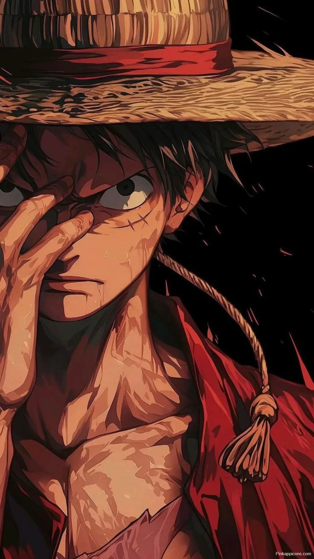 Cute Anime Wallpaper Serious Luffy Close Up One Piece Cute Anime Wallpaper Serious Luffy Close-Up (One Piece)