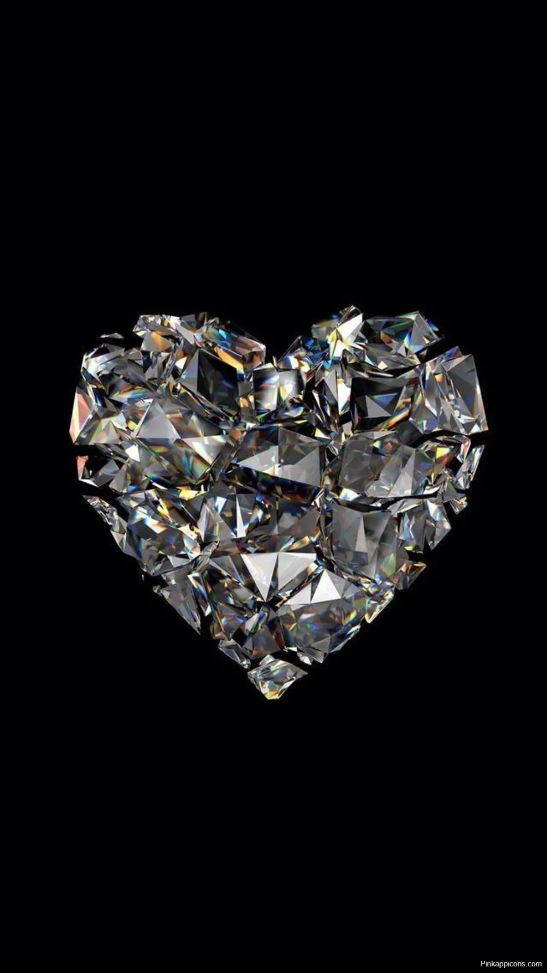 Diamond Heart Wallpaper Shattered Crystal Love for Your Phone Diamond Heart Wallpaper Shattered Crystal Love for Your Phone