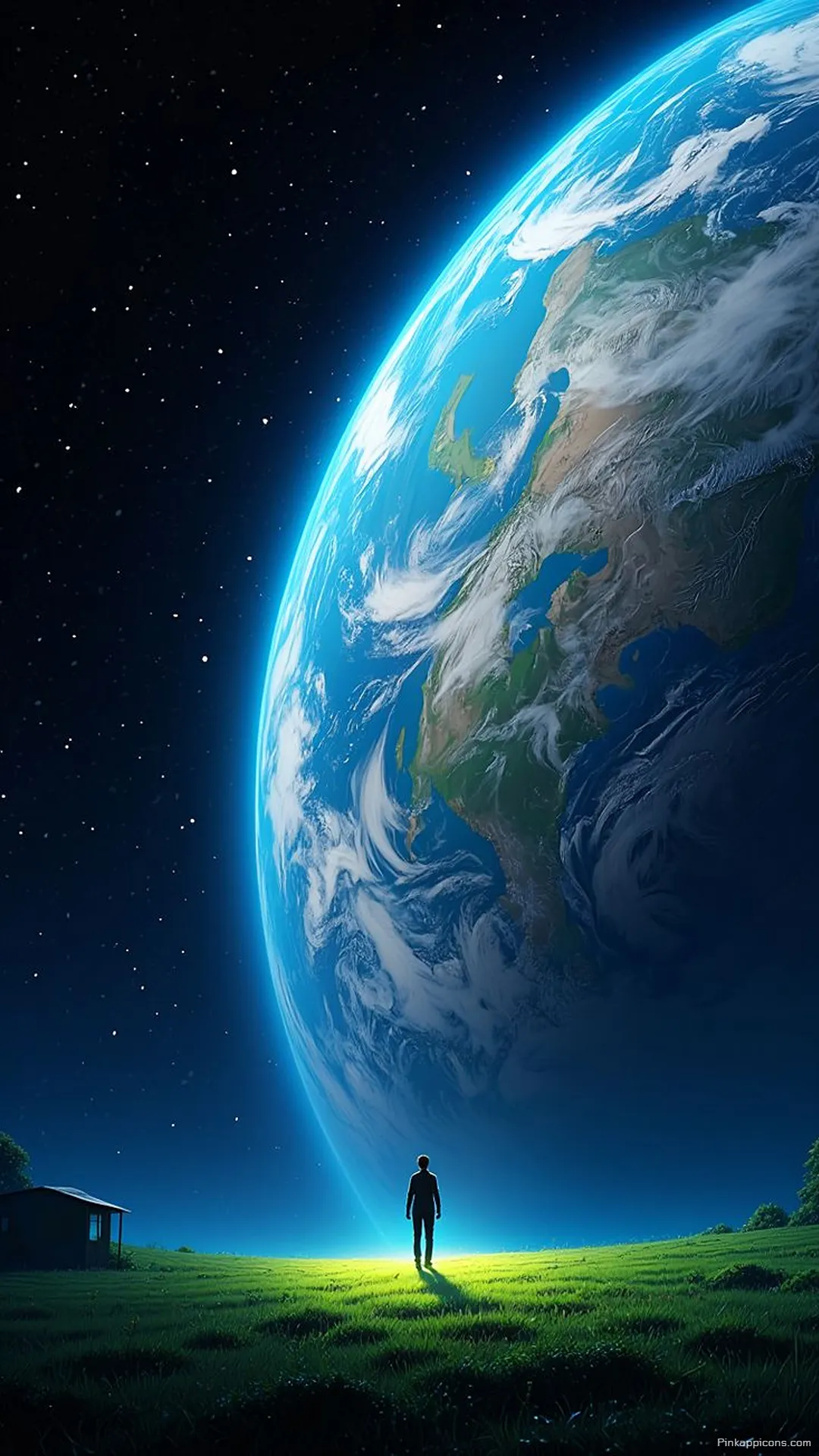 Dreamy Earth Night Sky Samsung Wallpaper for Mobile Dreamy Earth Night Sky Samsung Wallpaper for Mobile