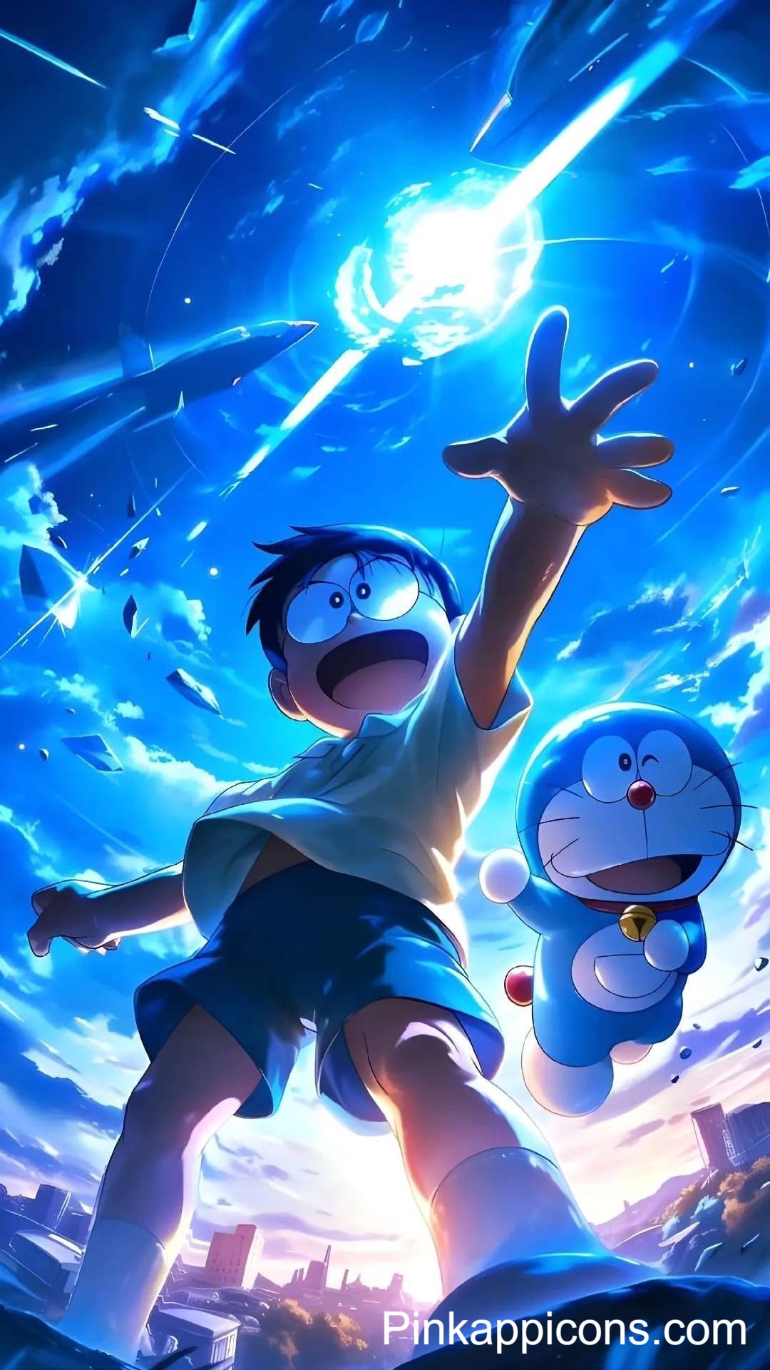 Dynamic Blue Sky Cartoon Wallpaper Doraemon Nobita Action for Phone Dynamic Blue Sky Cartoon Wallpaper Doraemon & Nobita Action for Phone.