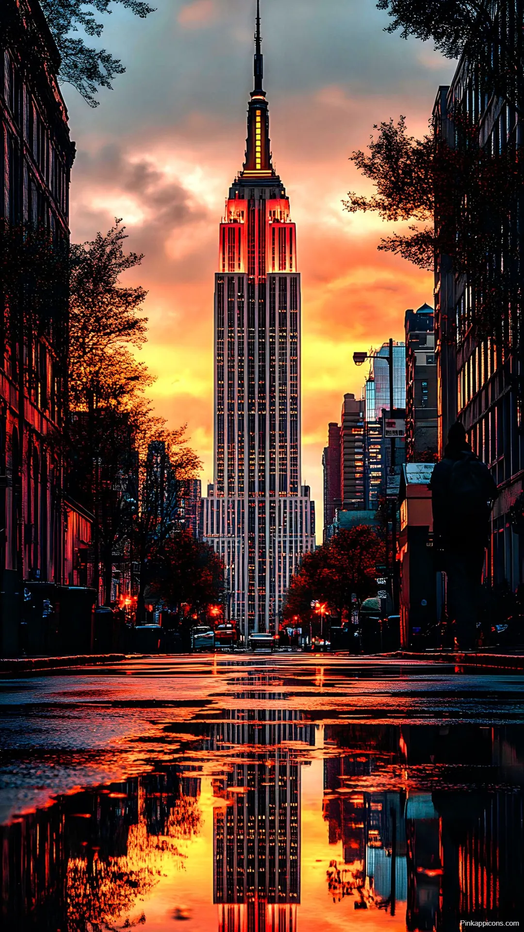 Empire State Building Sunset Reflection Wallpaper Stunning NYC Skyline Wallpapers Empire State Building Sunset Reflection Wallpaper – Stunning NYC Skyline-Wallpapers